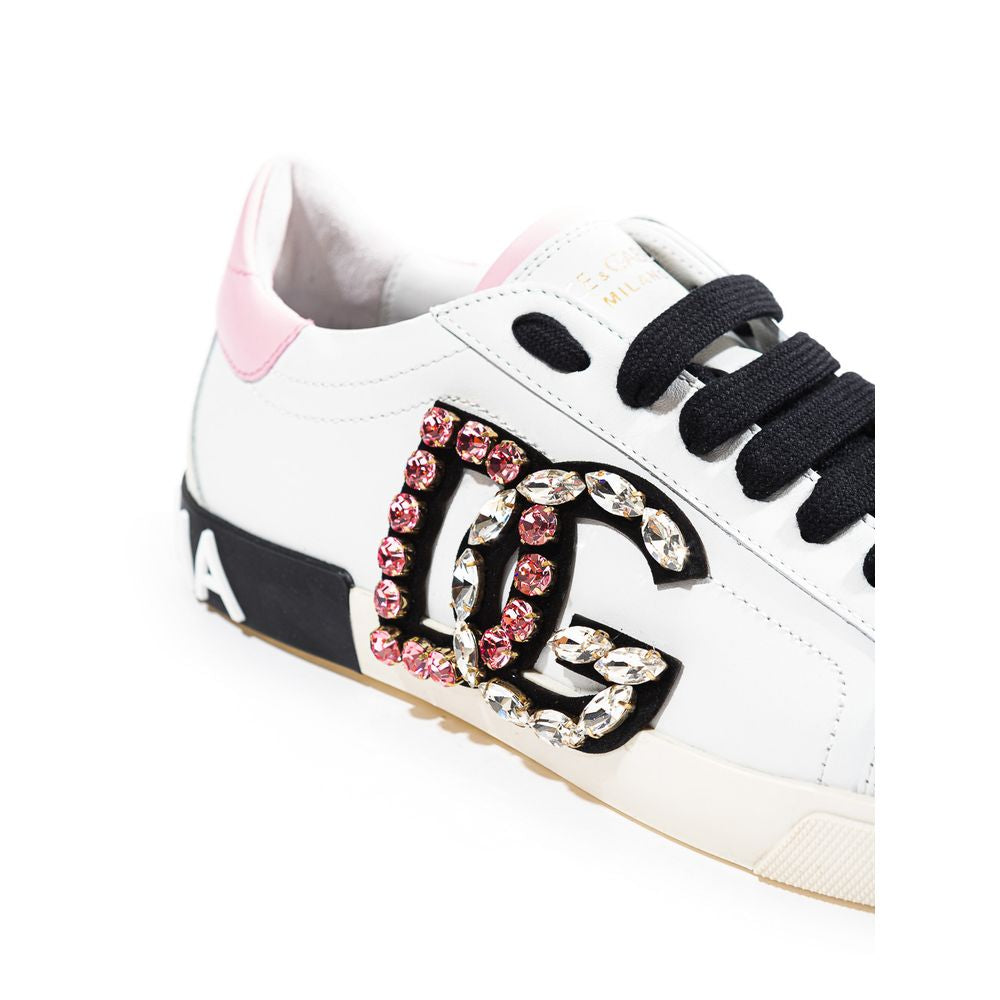 Dolce & Gabbana White Leather Sneaker | Fashionsarah.com