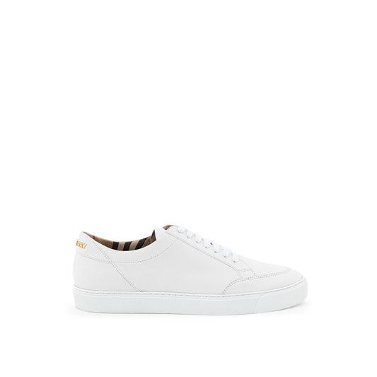 Burberry White Leather Sneaker | Fashionsarah.com