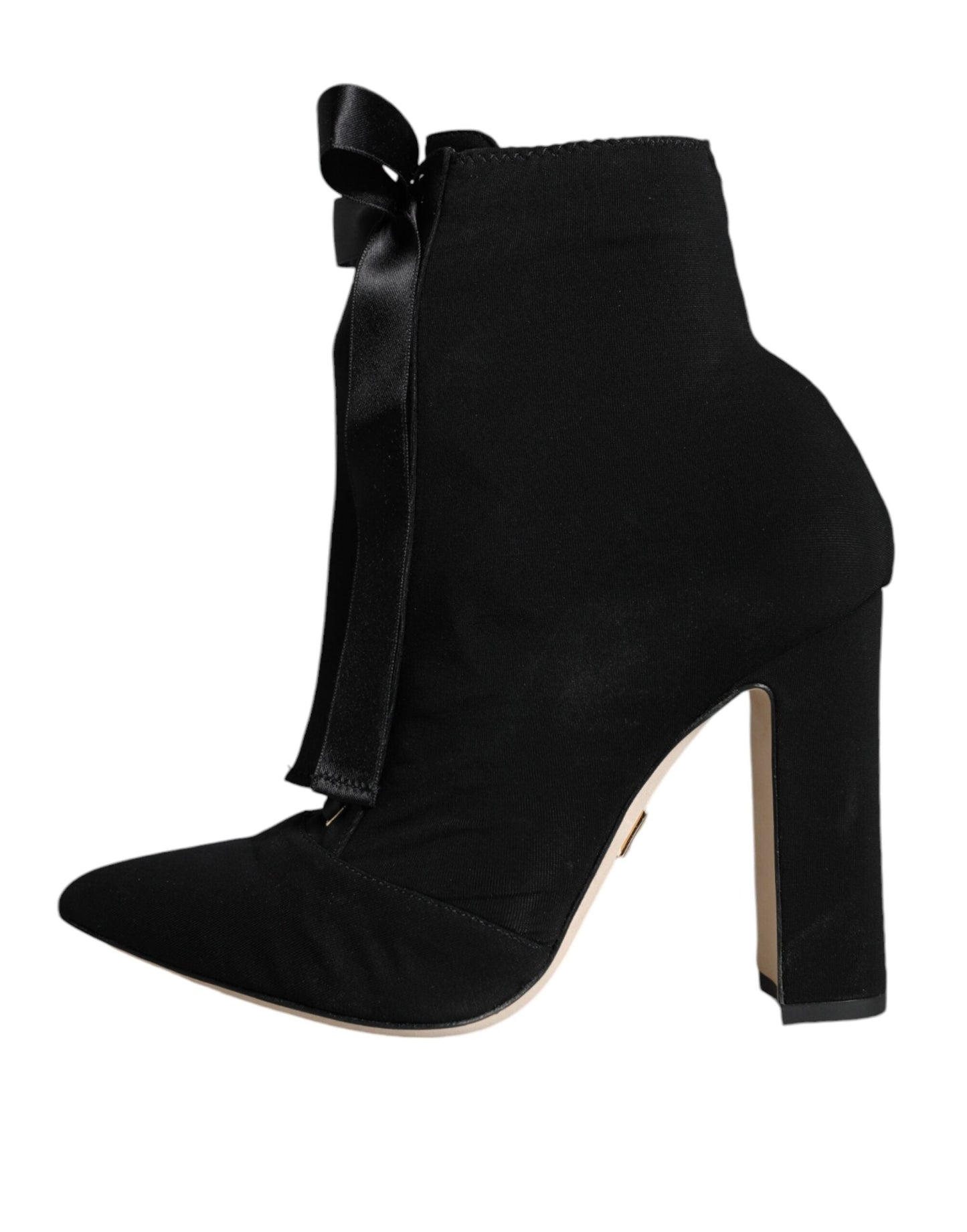 Fashionsarah.com Fashionsarah.com Dolce & Gabbana Black Jersey Stretch Ankle Booties Shoes