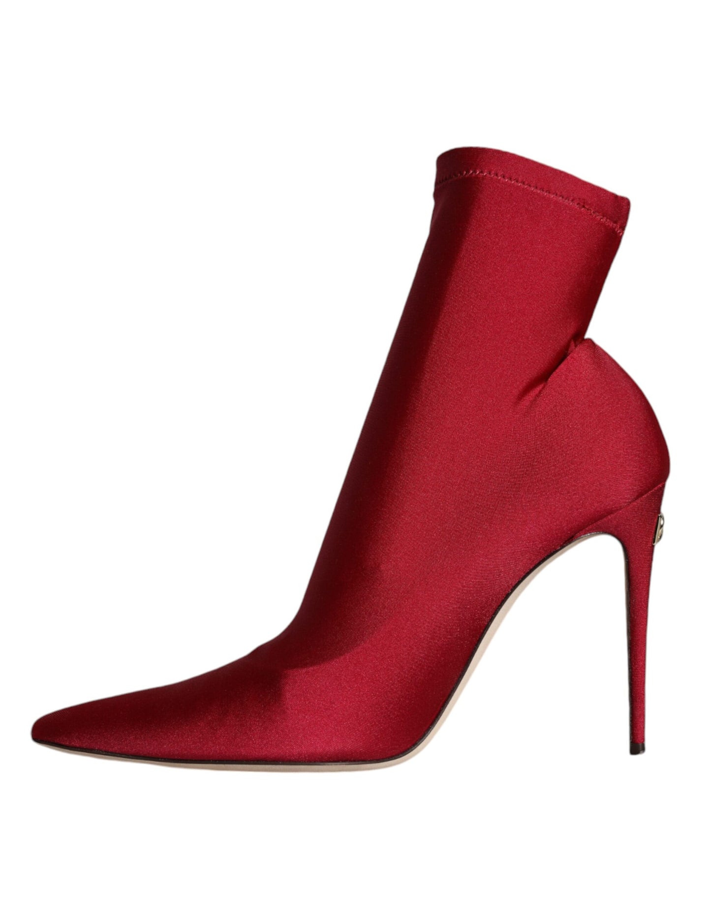 Fashionsarah.com Fashionsarah.com Dolce & Gabbana Cherry Red Stretch Stilettos Ankle Boot Shoes