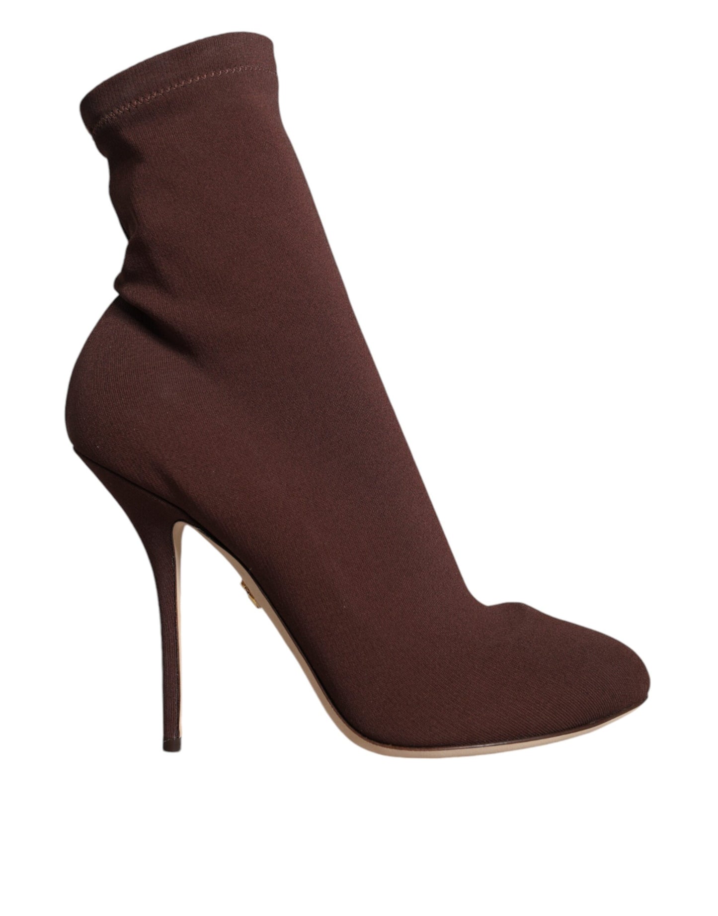 Fashionsarah.com Fashionsarah.com Dolce & Gabbana Brown Stiletto Heels Socks Ankle Boots Shoes