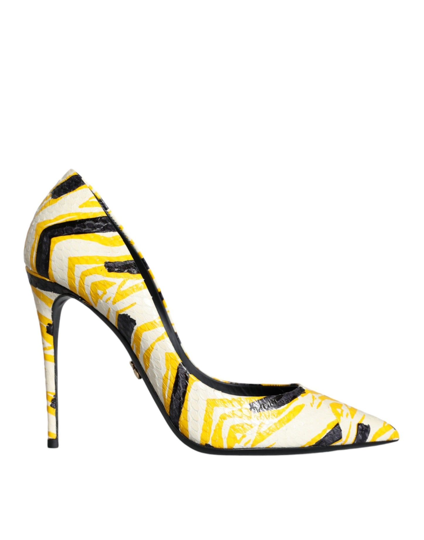 Fashionsarah.com Fashionsarah.com Dolce & Gabbana Multicolor Stripes Leather High Heels Pumps Shoes