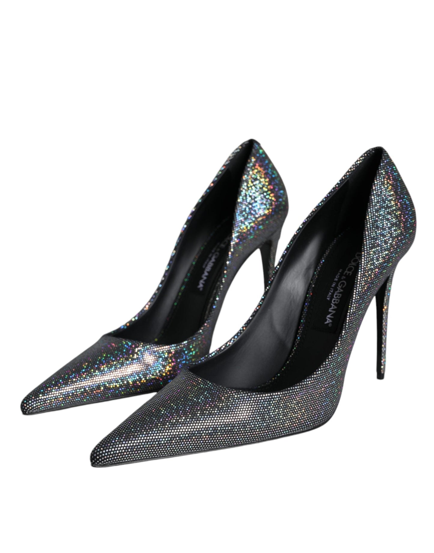 Fashionsarah.com Fashionsarah.com Dolce & Gabbana Multicolor Strass Leather Heels Pumps Shoes