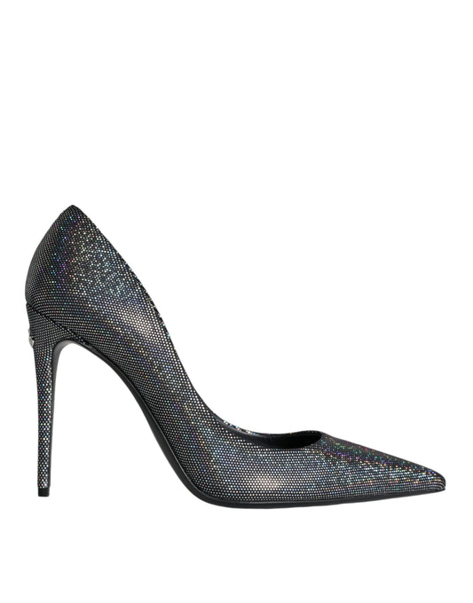 Fashionsarah.com Fashionsarah.com Dolce & Gabbana Multicolor Strass Leather Heels Pumps Shoes