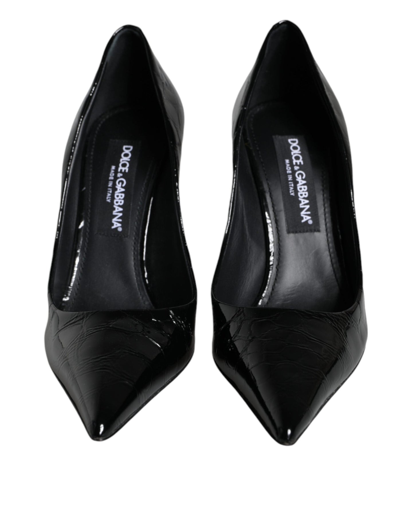 Fashionsarah.com Fashionsarah.com Dolce & Gabbana Black Patent Leather High Heels Pumps Shoes