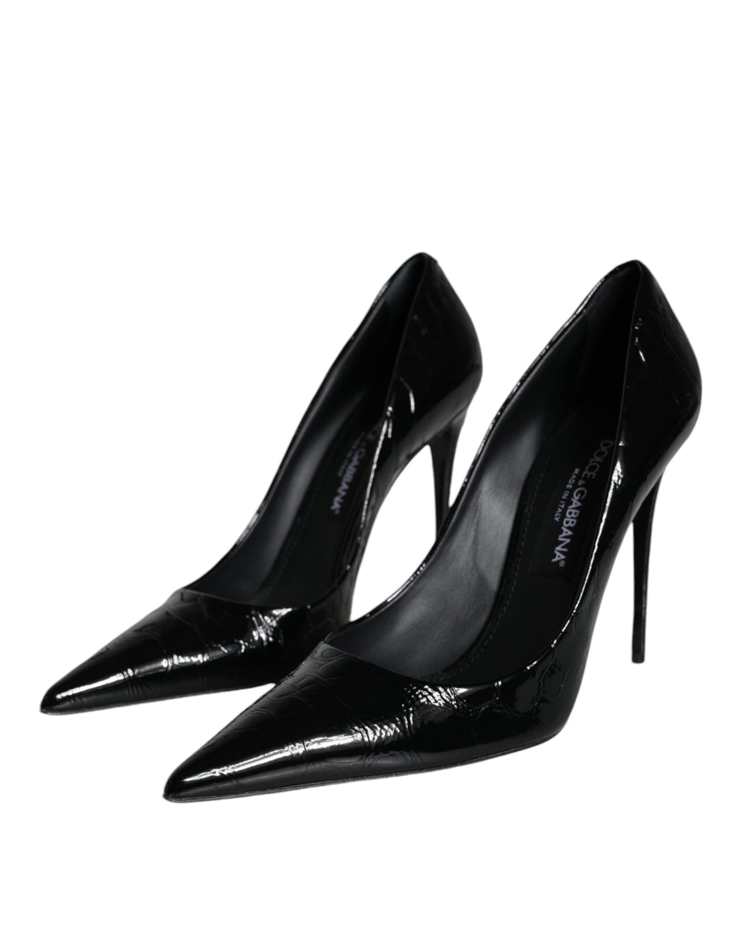 Fashionsarah.com Fashionsarah.com Dolce & Gabbana Black Patent Leather High Heels Pumps Shoes