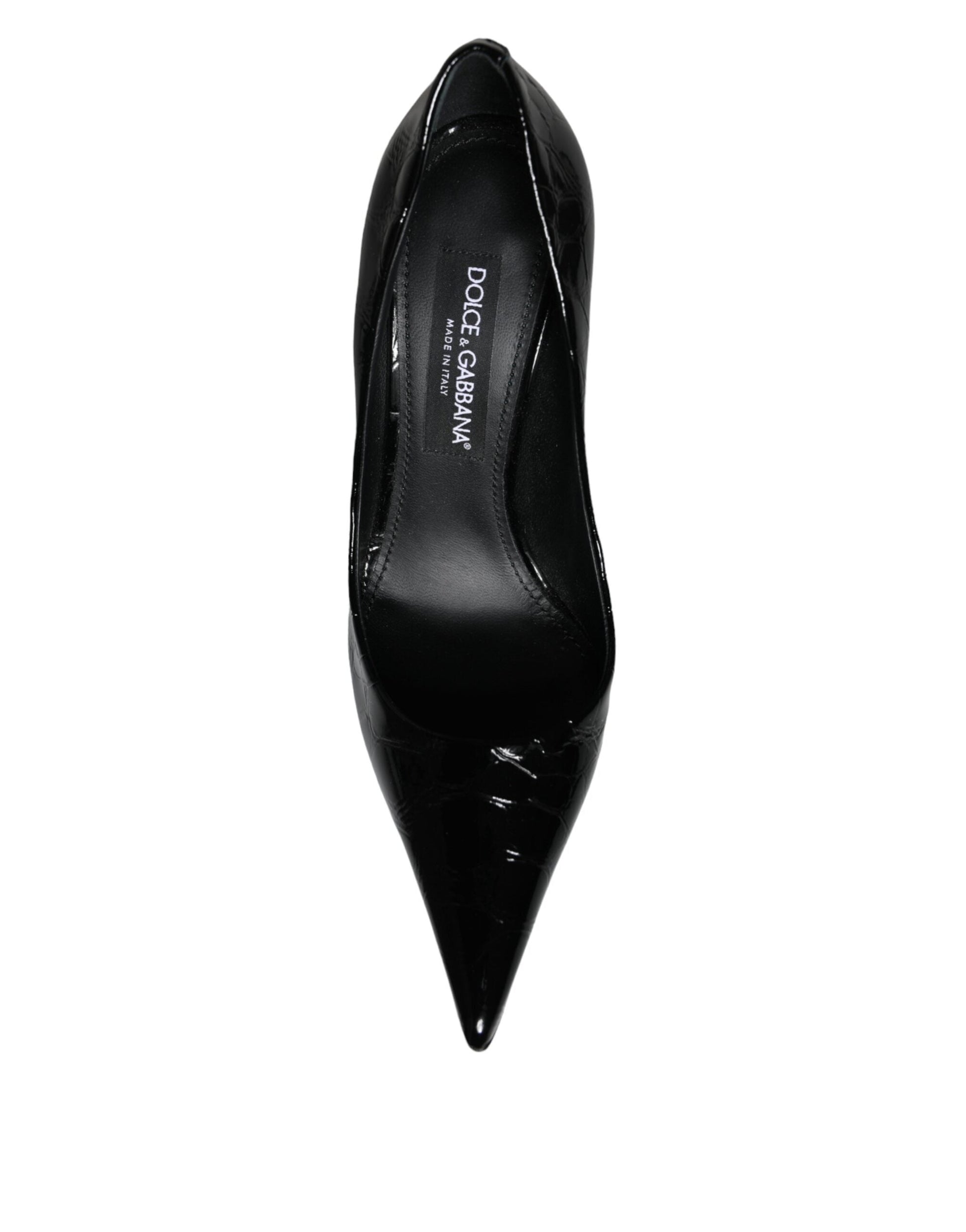 Fashionsarah.com Fashionsarah.com Dolce & Gabbana Black Patent Leather High Heels Pumps Shoes