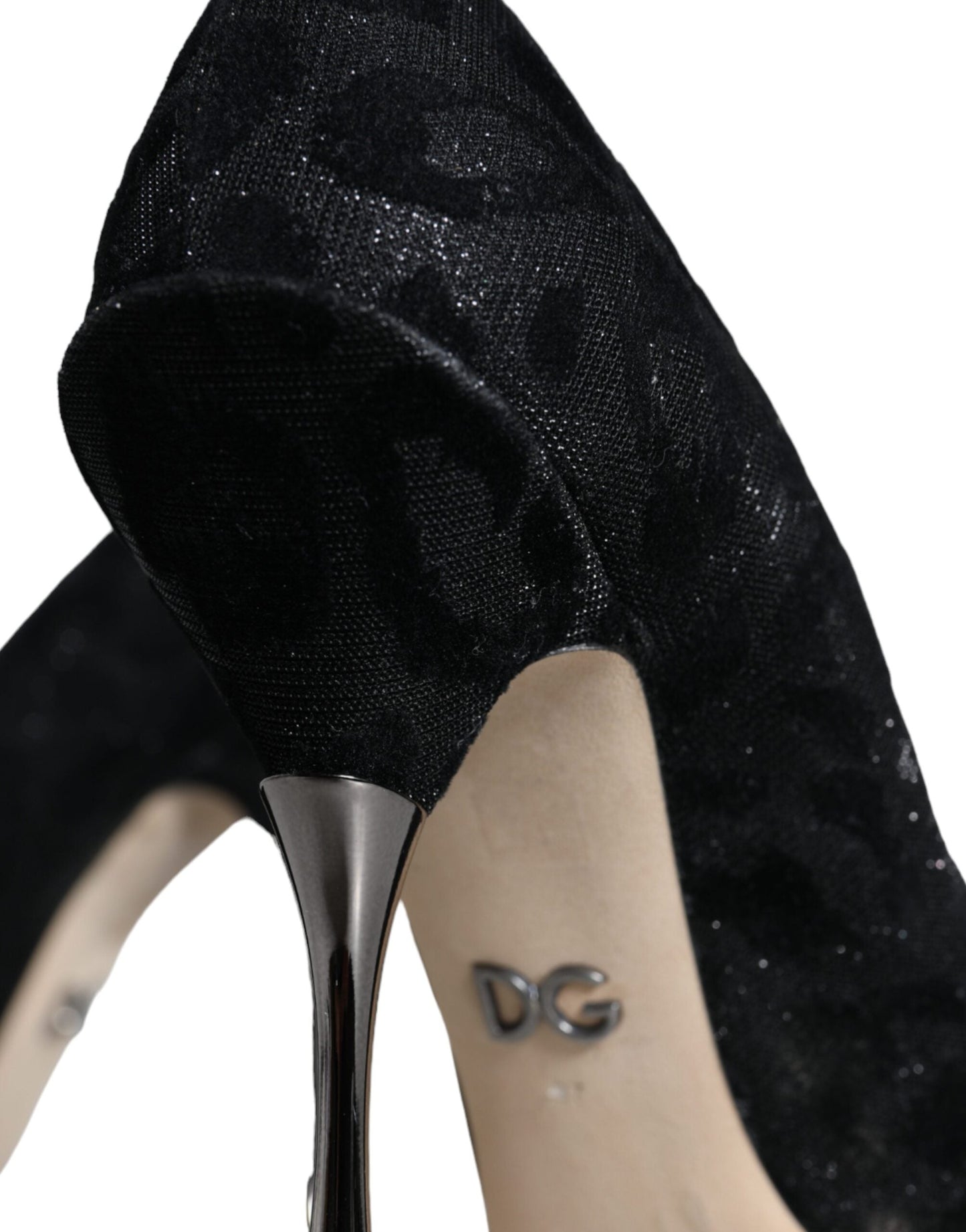 Fashionsarah.com Fashionsarah.com Dolce & Gabbana Black Leopard Lurex High Heels Pumps Shoes