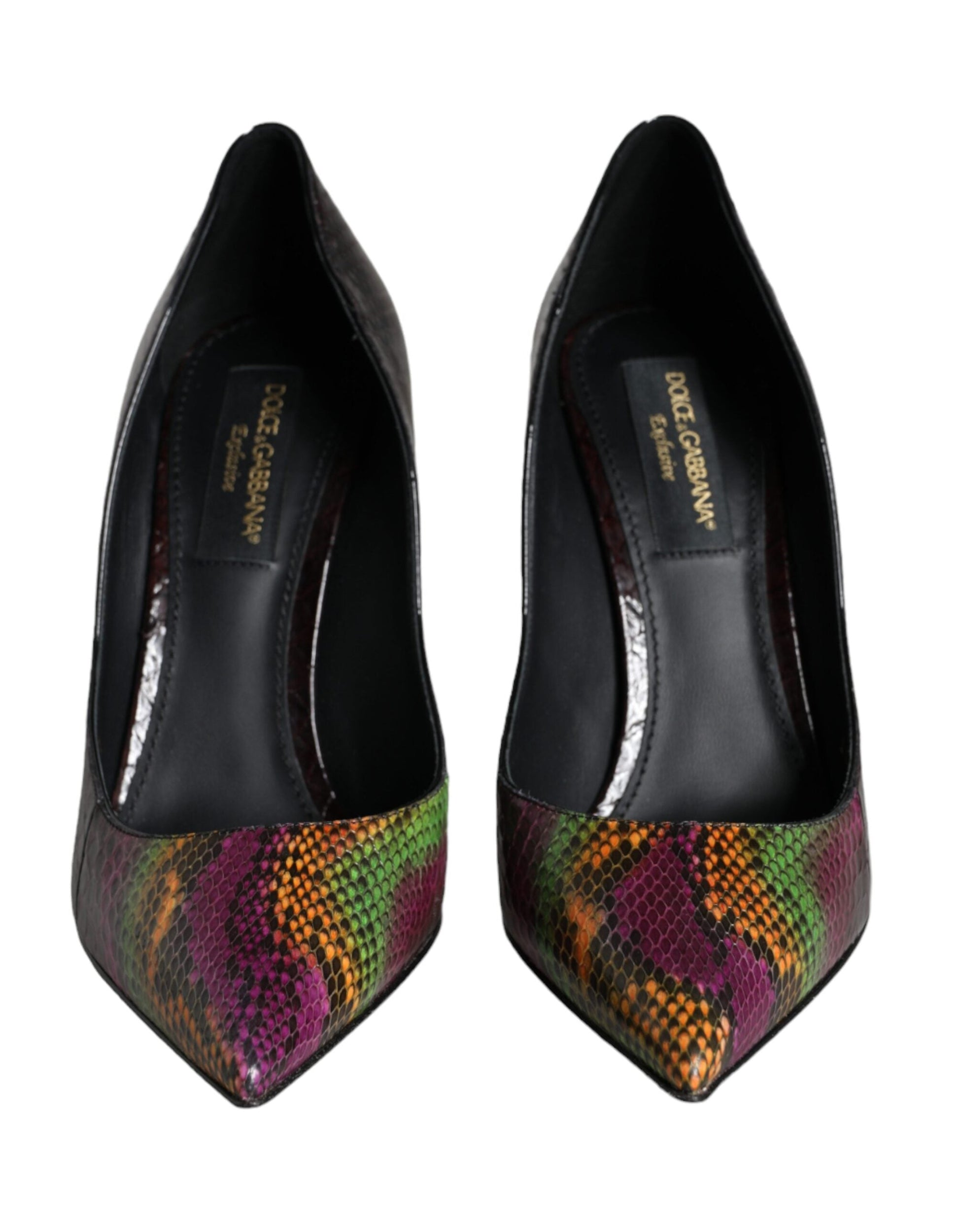 Fashionsarah.com Fashionsarah.com Dolce & Gabbana Multicolor Exotic Leather Heels Pumps Shoes