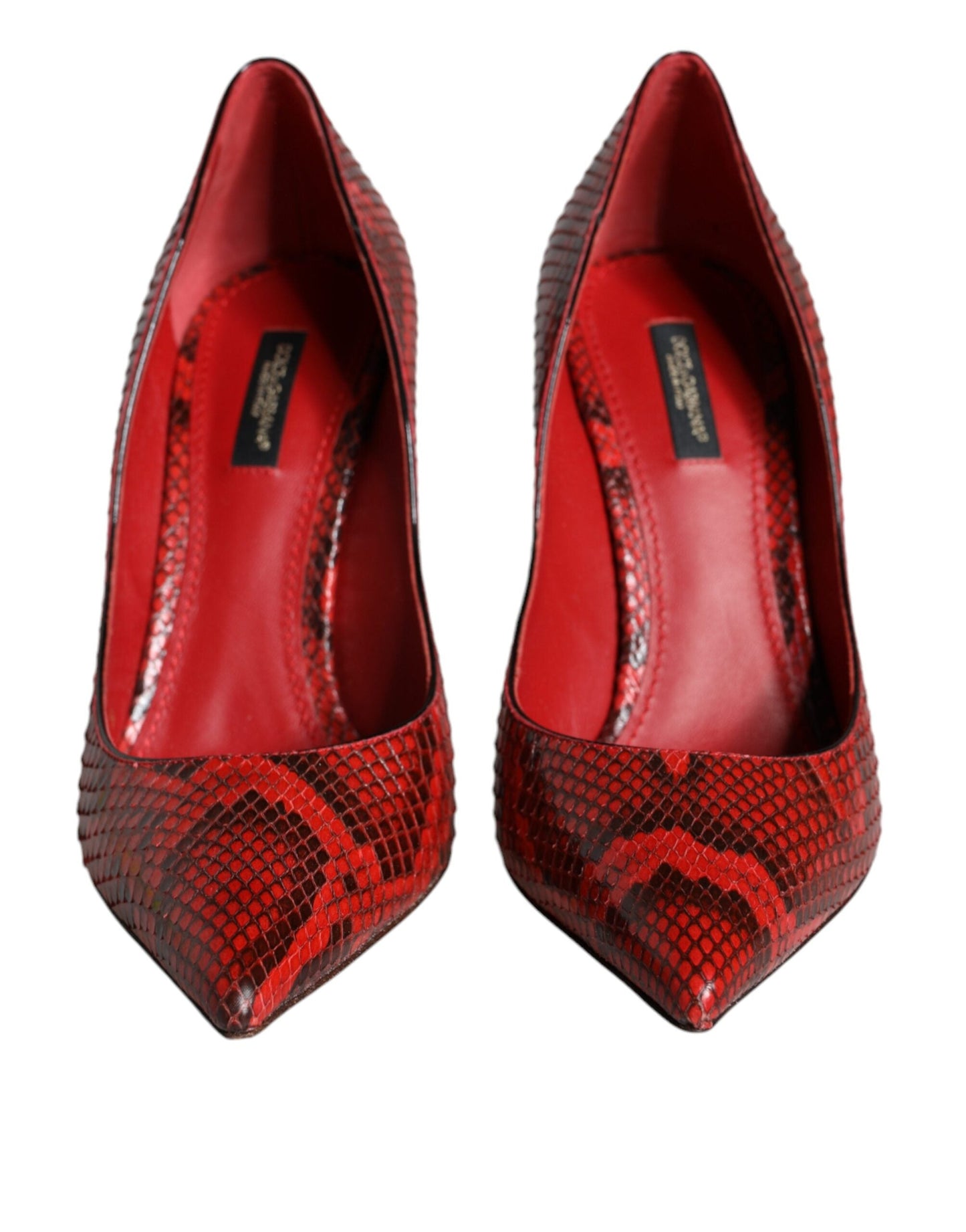 Dolce & Gabbana Red Leather Stiletto High Heels Pumps Shoes | Fashionsarah.com