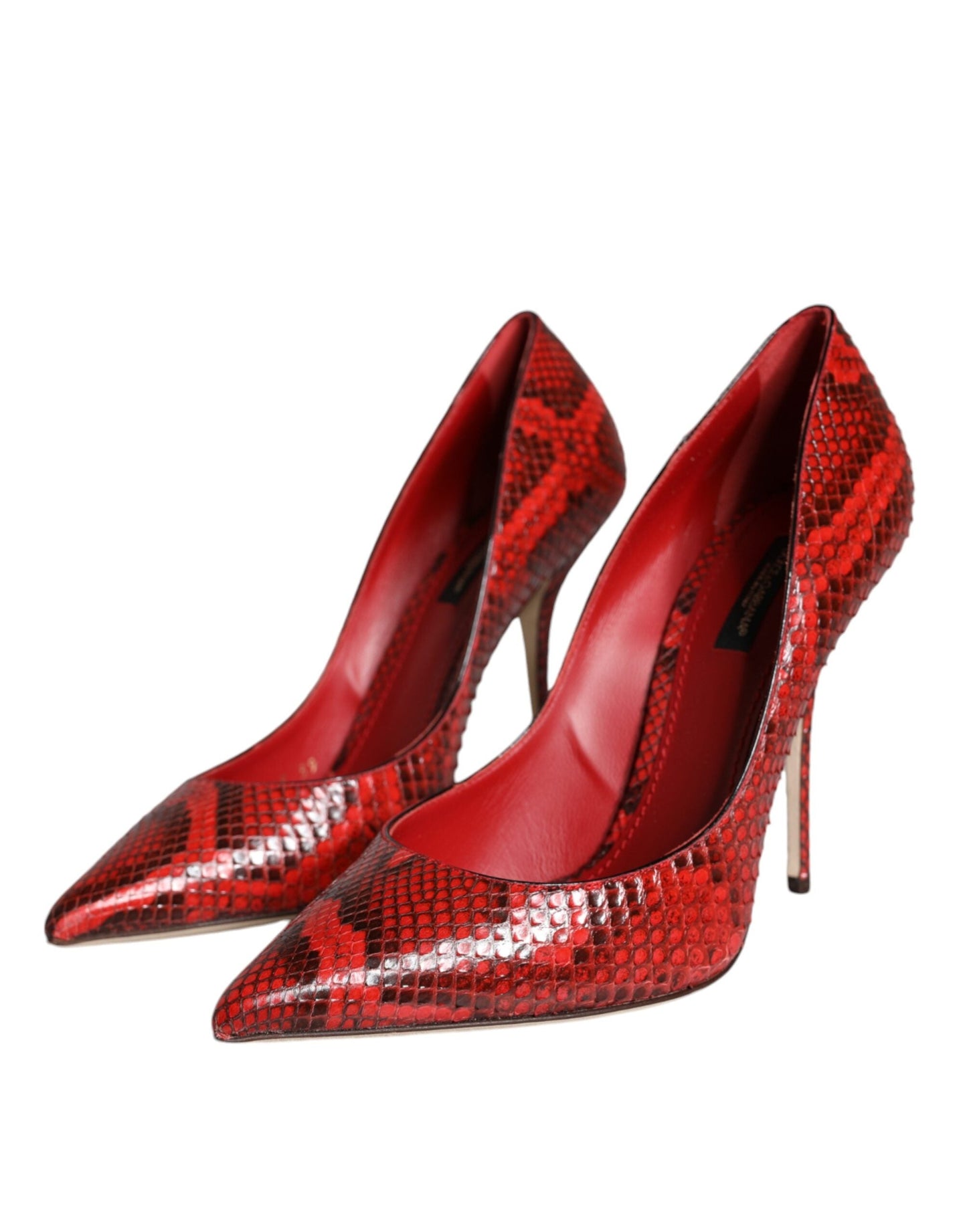 Dolce & Gabbana Red Leather Stiletto High Heels Pumps Shoes | Fashionsarah.com