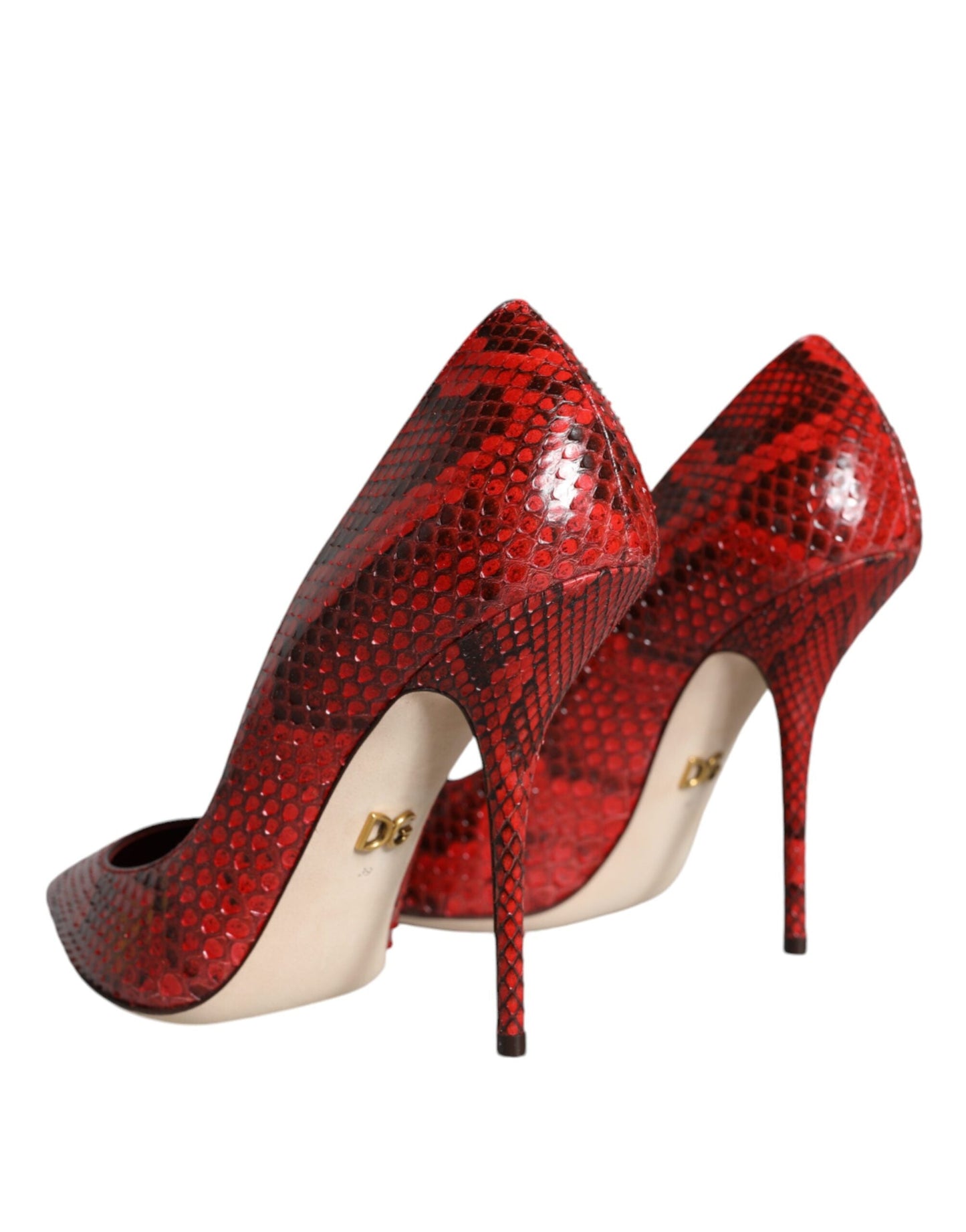 Dolce & Gabbana Red Leather Stiletto High Heels Pumps Shoes | Fashionsarah.com