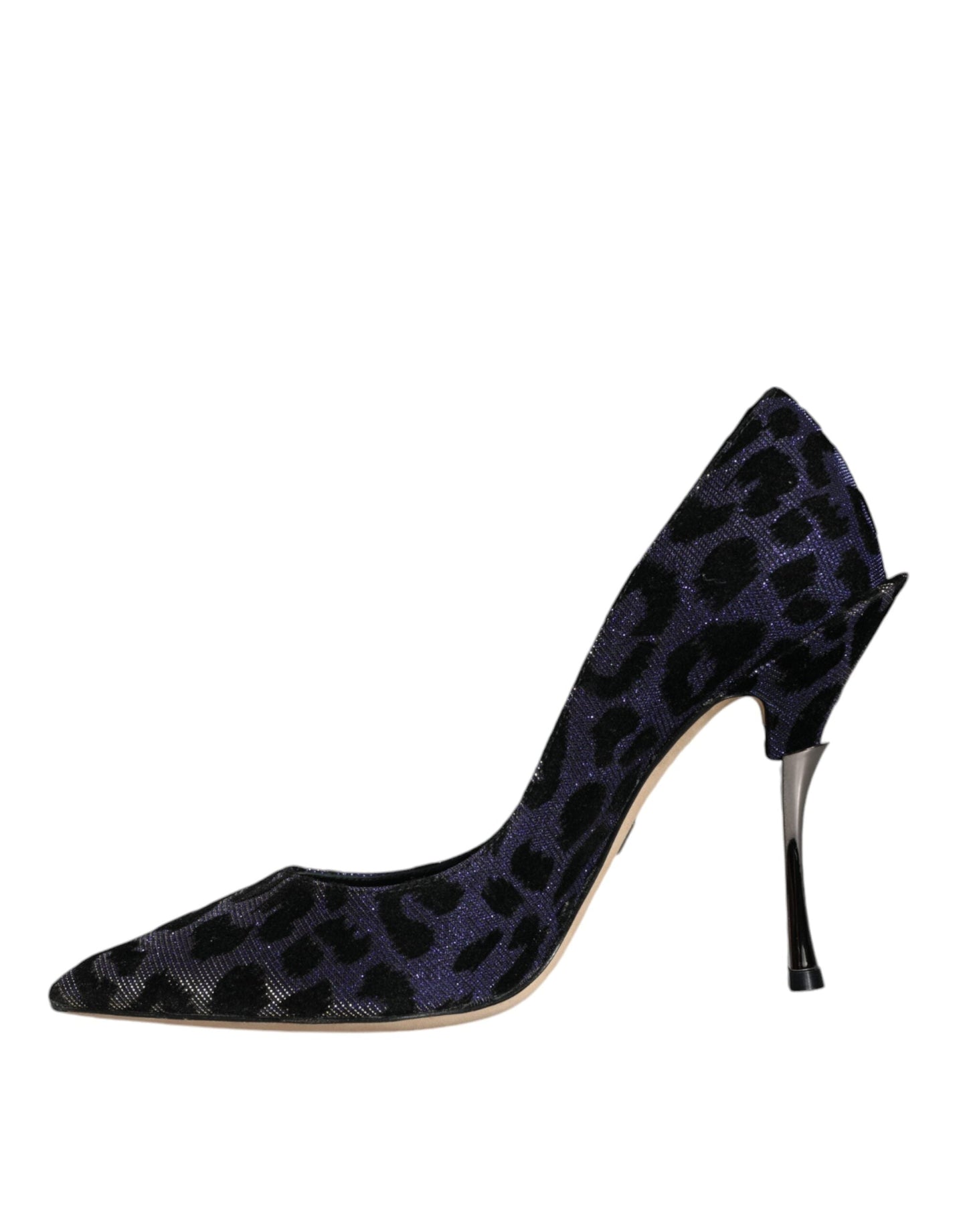 Fashionsarah.com Fashionsarah.com Dolce & Gabbana Violet Leopard Lurex High Heels Pumps Shoes