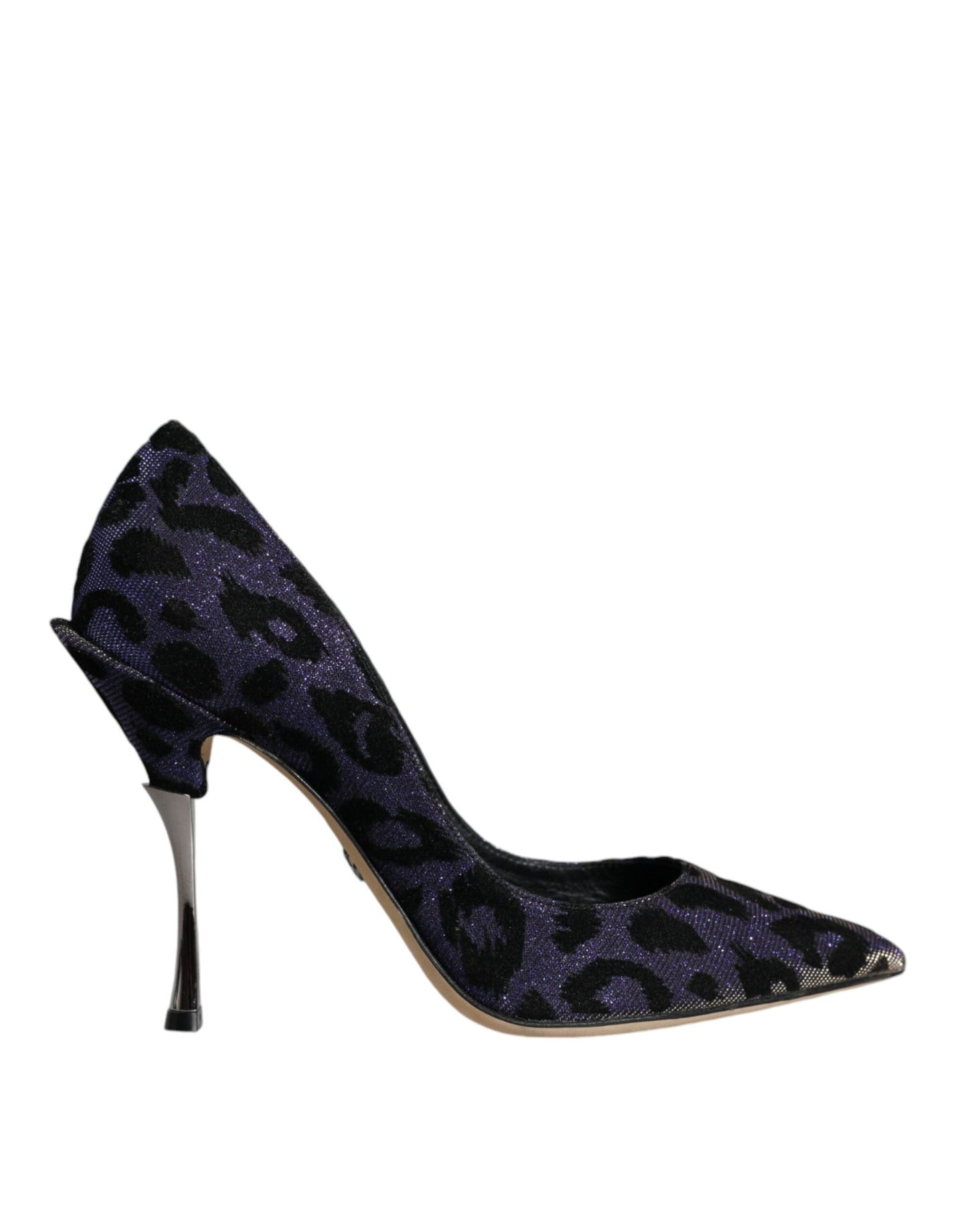 Fashionsarah.com Fashionsarah.com Dolce & Gabbana Violet Leopard Lurex High Heels Pumps Shoes