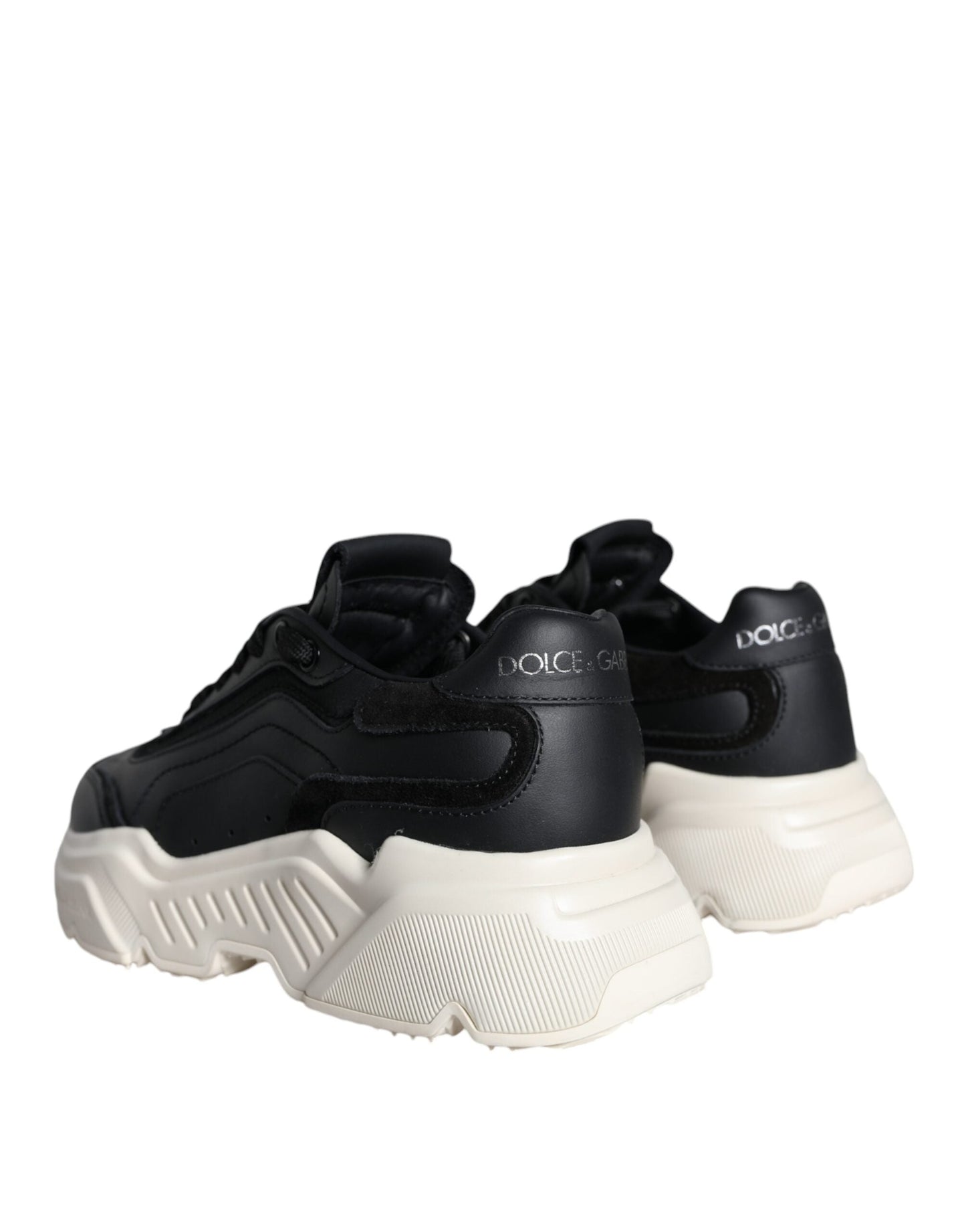 Dolce & Gabbana Black White DAYMASTER Leather Sneakers Shoes | Fashionsarah.com