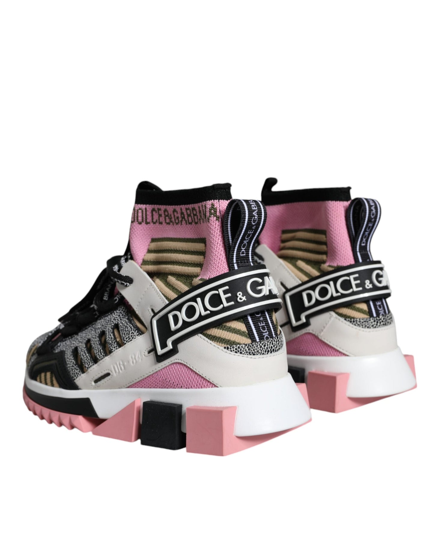 Fashionsarah.com Fashionsarah.com Dolce & Gabbana Multicolor Sorrento Socks Logo Sneakers Shoes