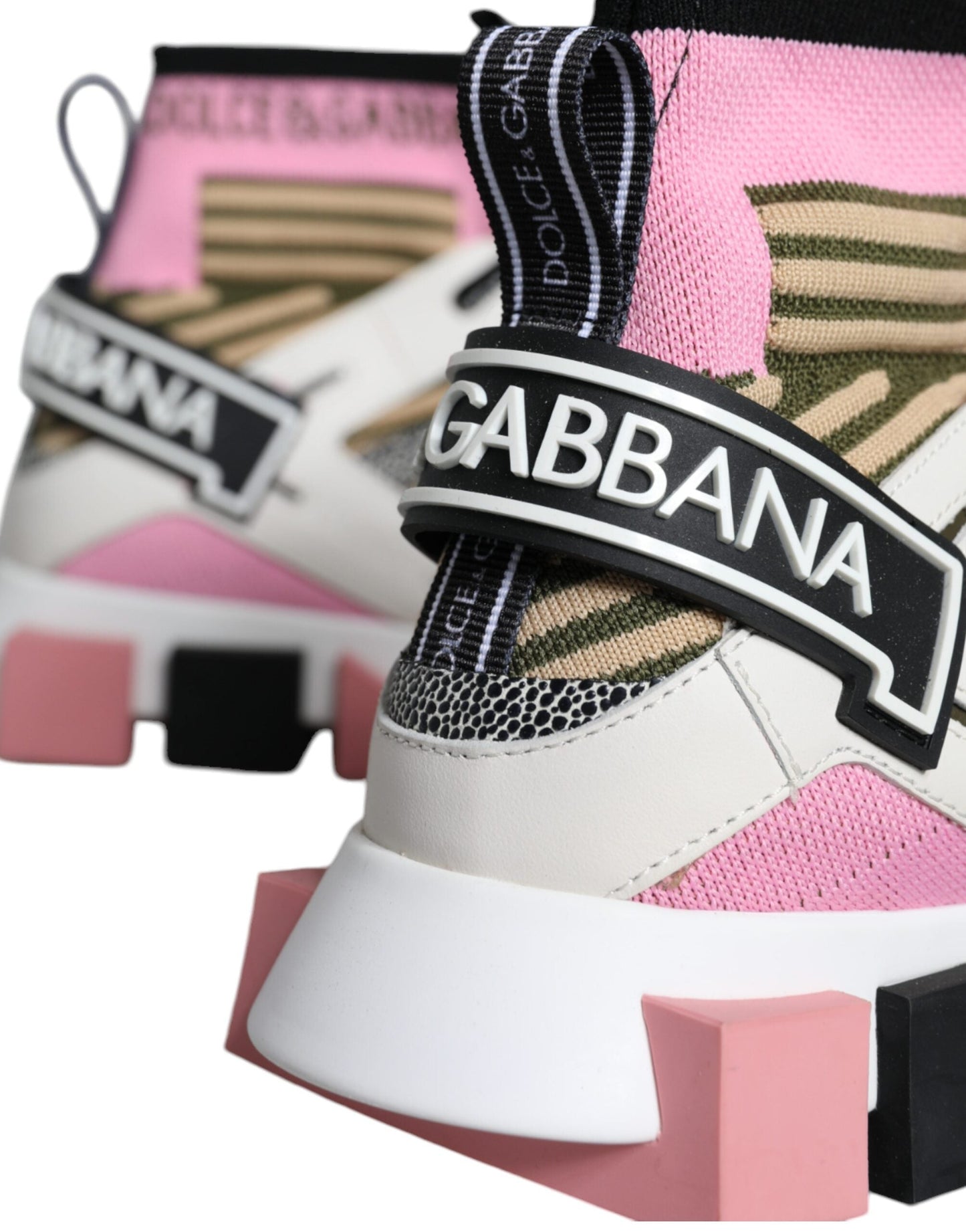 Fashionsarah.com Fashionsarah.com Dolce & Gabbana Multicolor Sorrento Socks Logo Sneakers Shoes