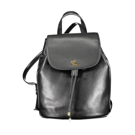 Ralph Lauren Black Leather Backpack | Fashionsarah.com