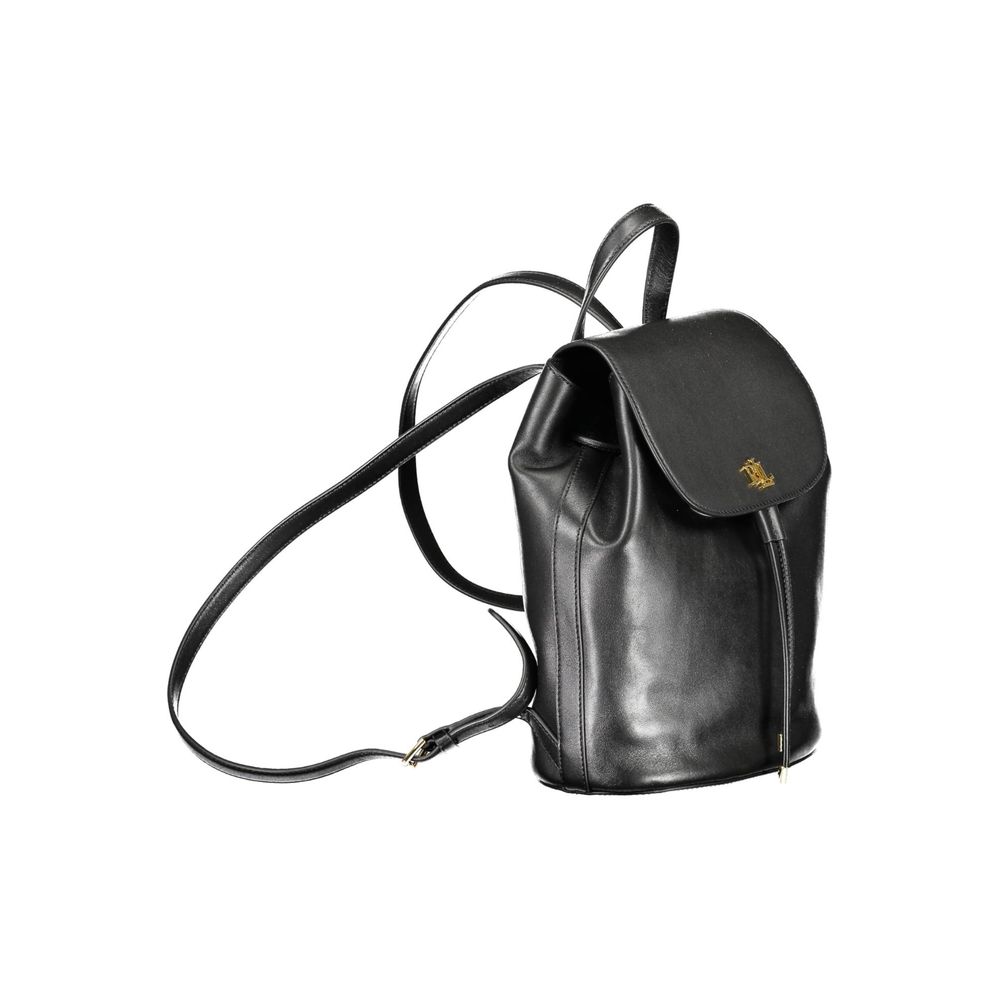 Ralph Lauren Black Leather Backpack | Fashionsarah.com