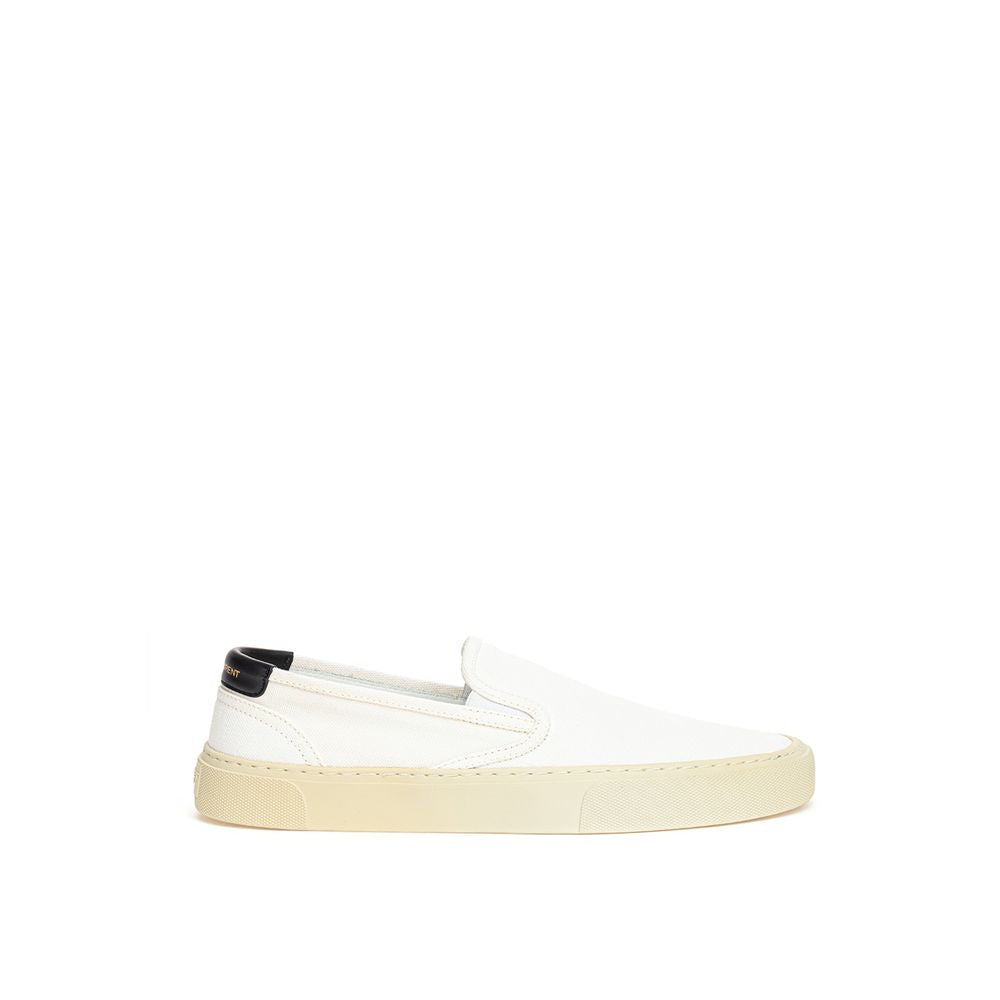 Fashionsarah.com Fashionsarah.com Saint Laurent White Cotton Sneaker