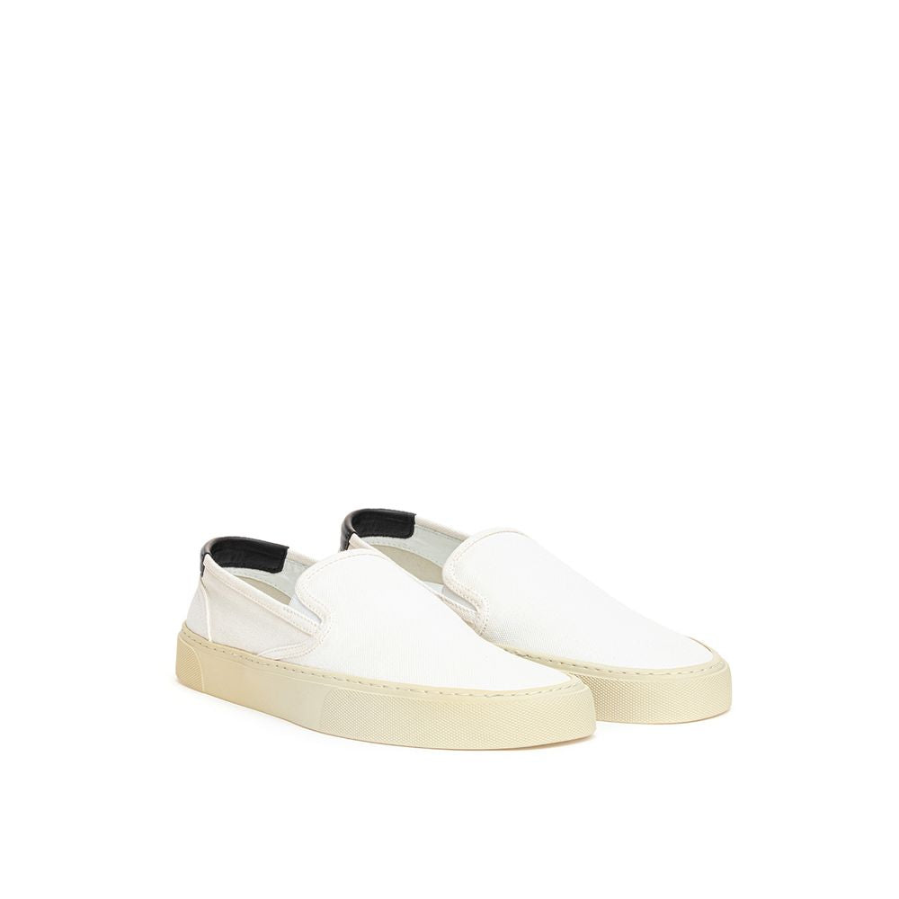 Fashionsarah.com Fashionsarah.com Saint Laurent White Cotton Sneaker