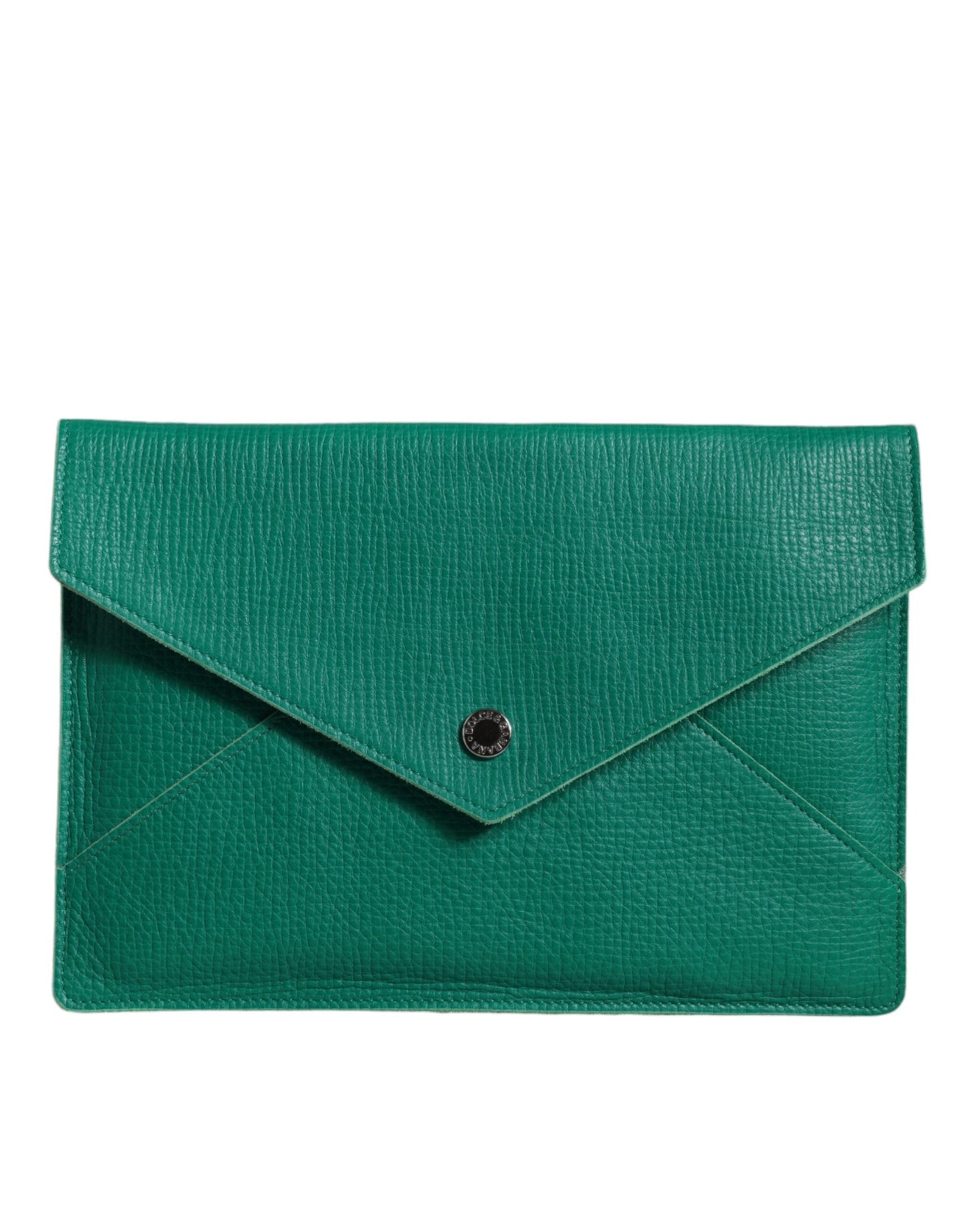 Fashionsarah.com Fashionsarah.com Dolce & Gabbana Green Leather Handbag Clutch Mini Purse Pouch Tablet Case