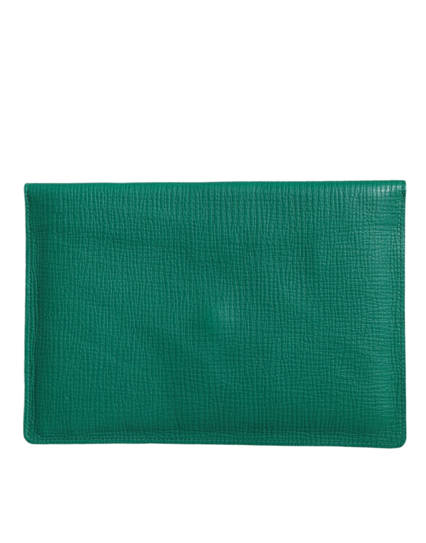 Fashionsarah.com Fashionsarah.com Dolce & Gabbana Green Leather Handbag Clutch Mini Purse Pouch Tablet Case