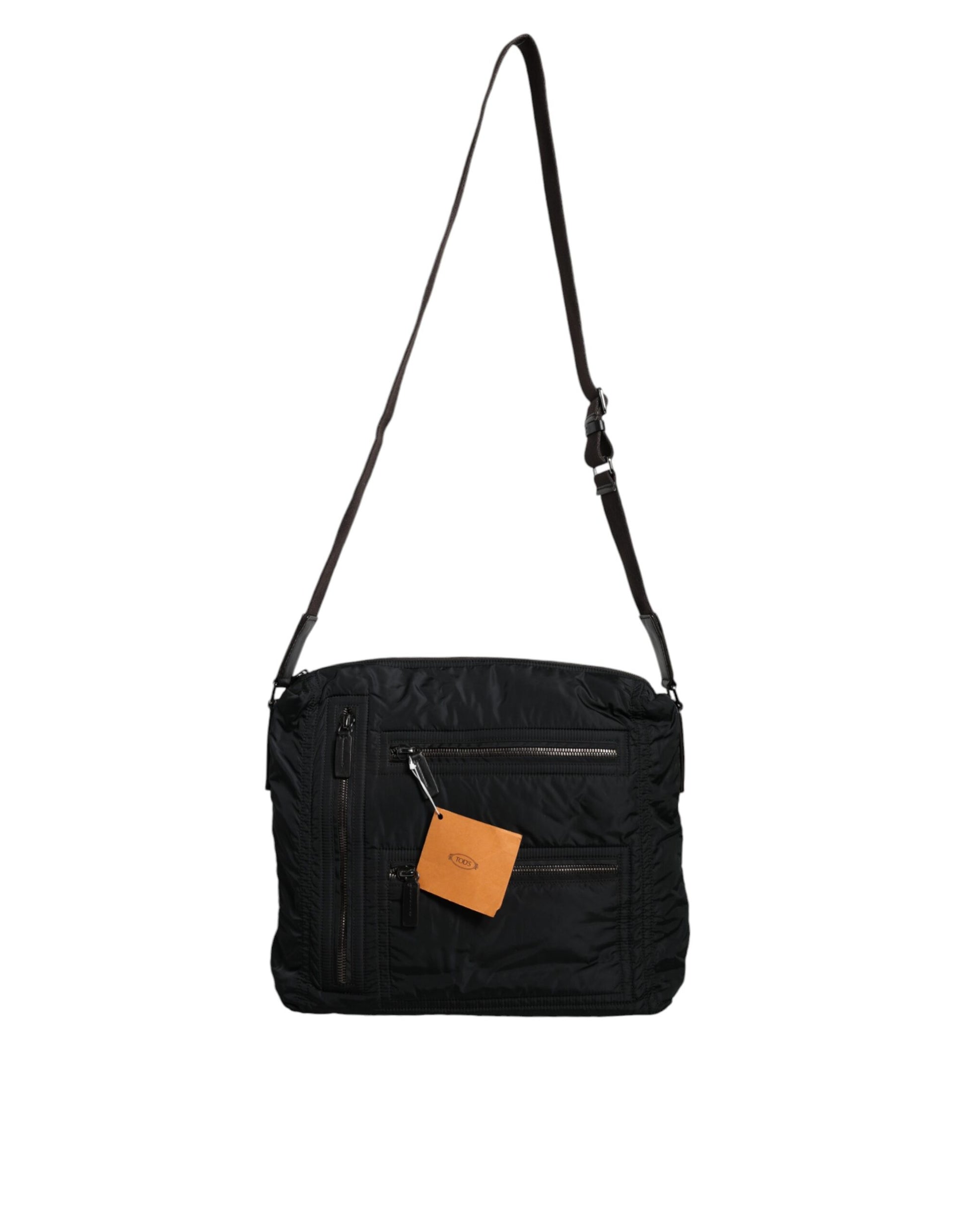 Fashionsarah.com Fashionsarah.com Tod's Black Canvas Pockets Crossbody Strap Shoulder Bag