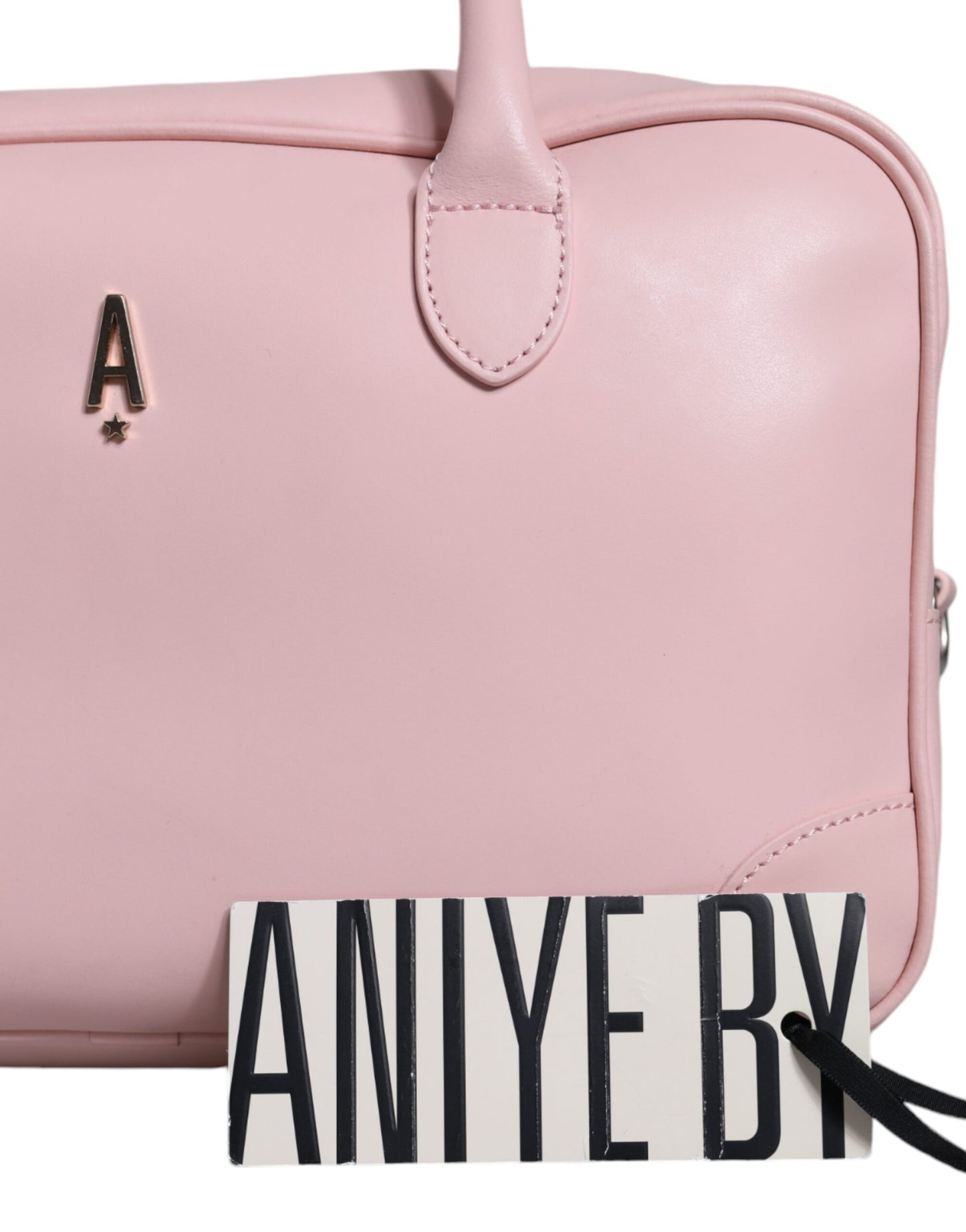 Fashionsarah.com Fashionsarah.com Aniye By Pink Leather Logo Top Handle Duffel Handbag Women Bag