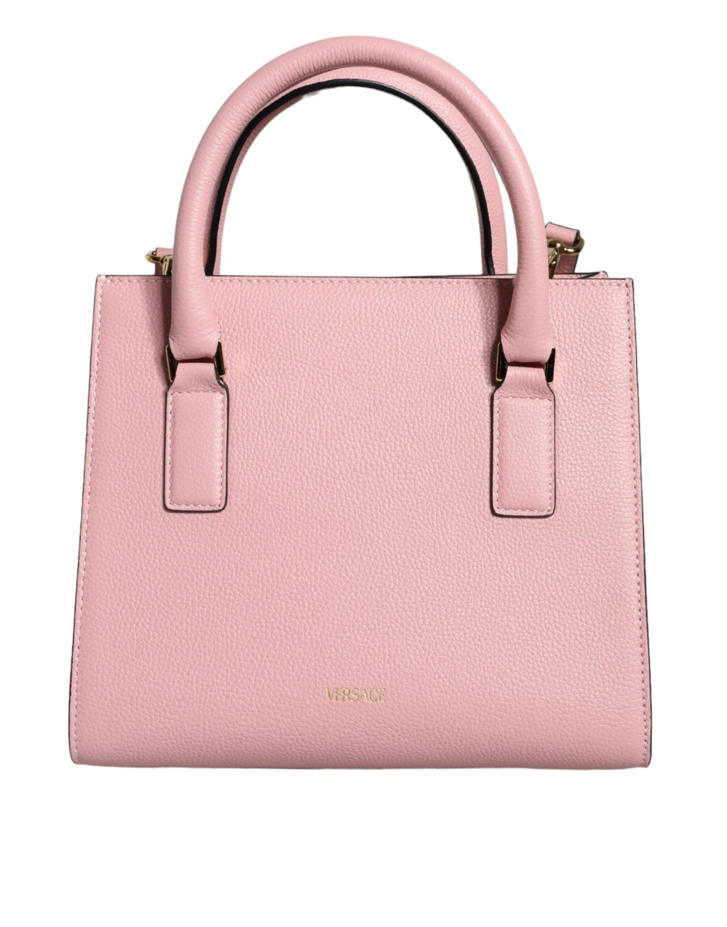 Fashionsarah.com Fashionsarah.com Versace Pink Small Top Handle Grainy Calf Leather Crossbody Bag