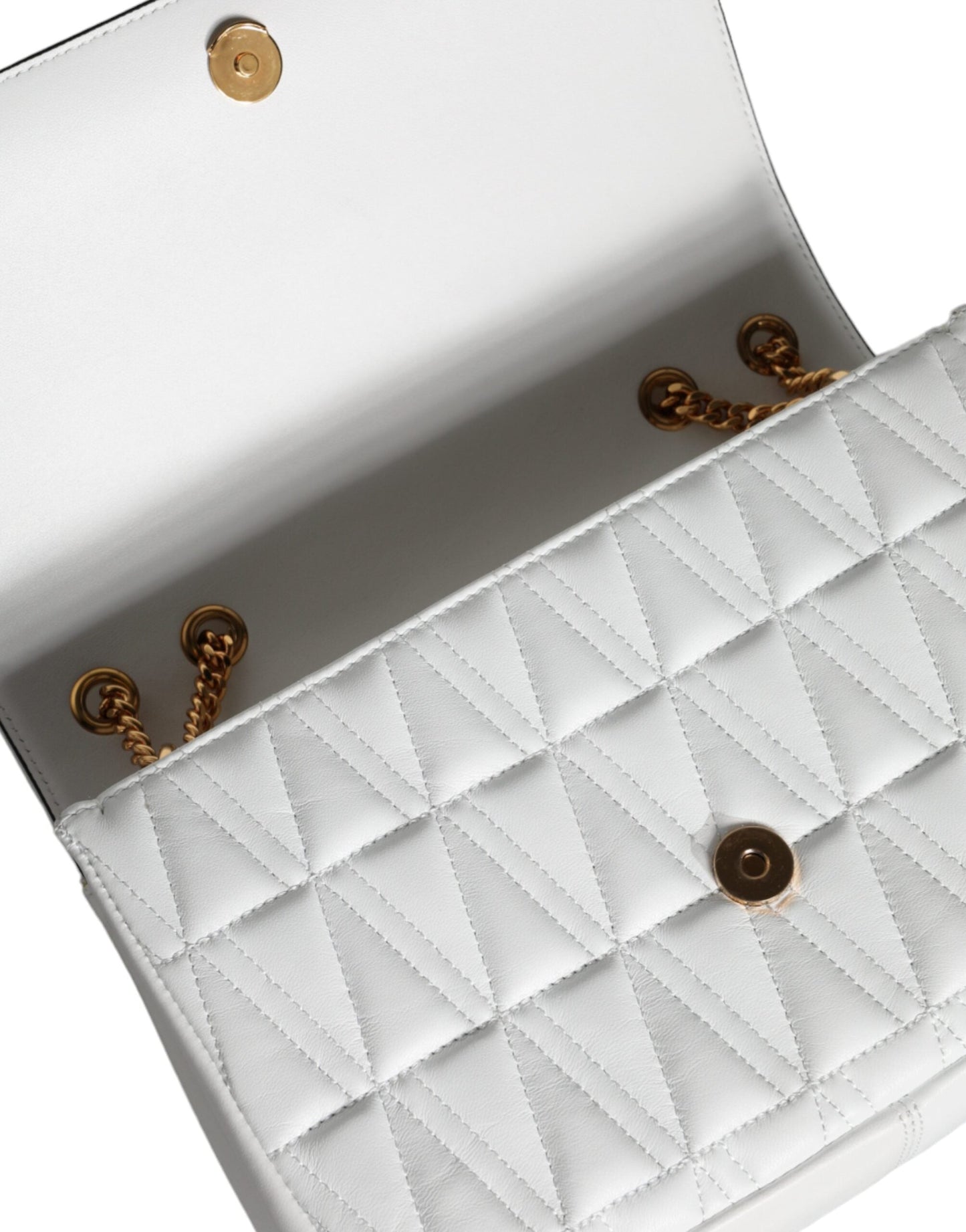 Fashionsarah.com Fashionsarah.com Versace White Mini Nappa Leather Crossbody Shoulder Bag