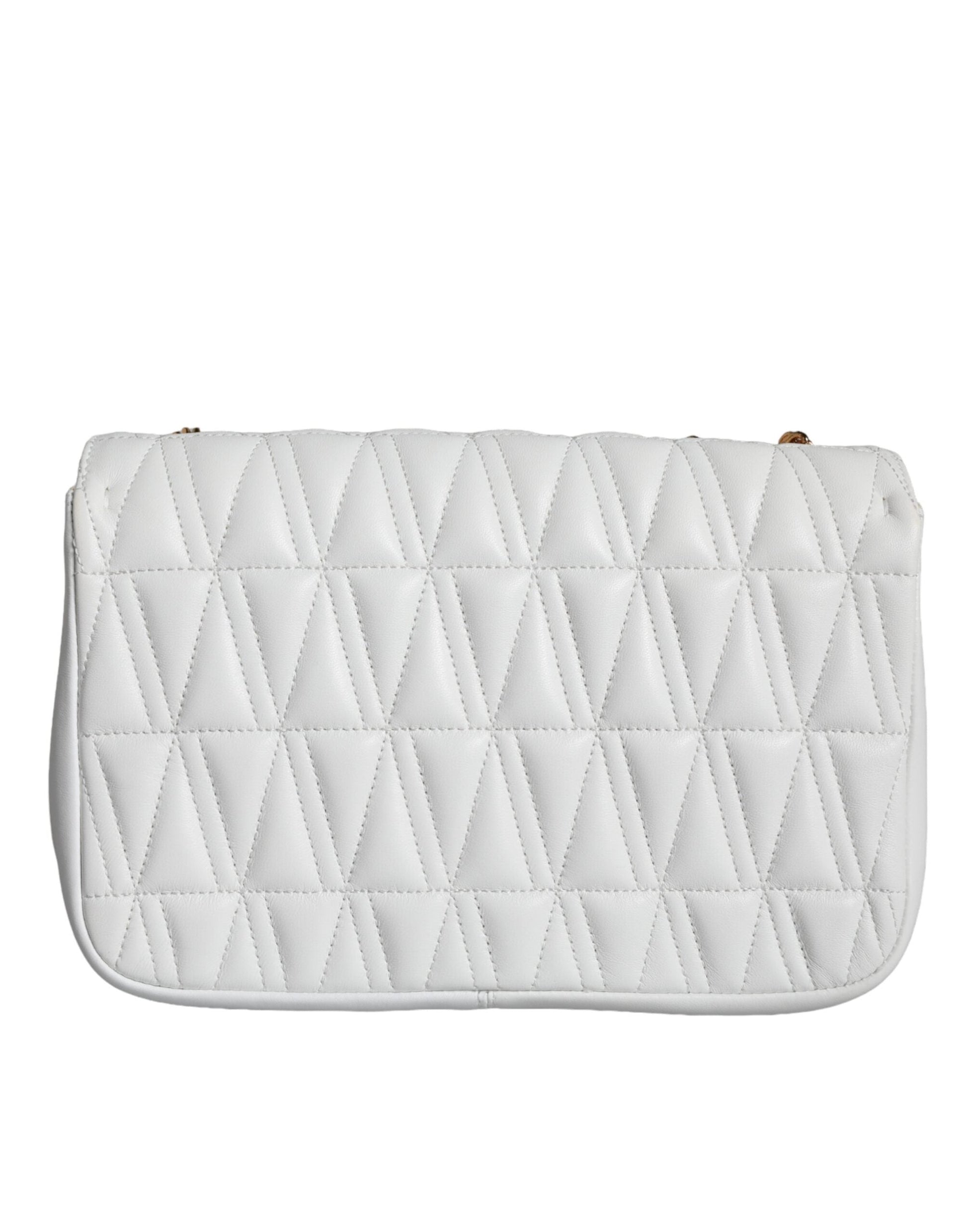 Fashionsarah.com Fashionsarah.com Versace White Mini Nappa Leather Crossbody Shoulder Bag