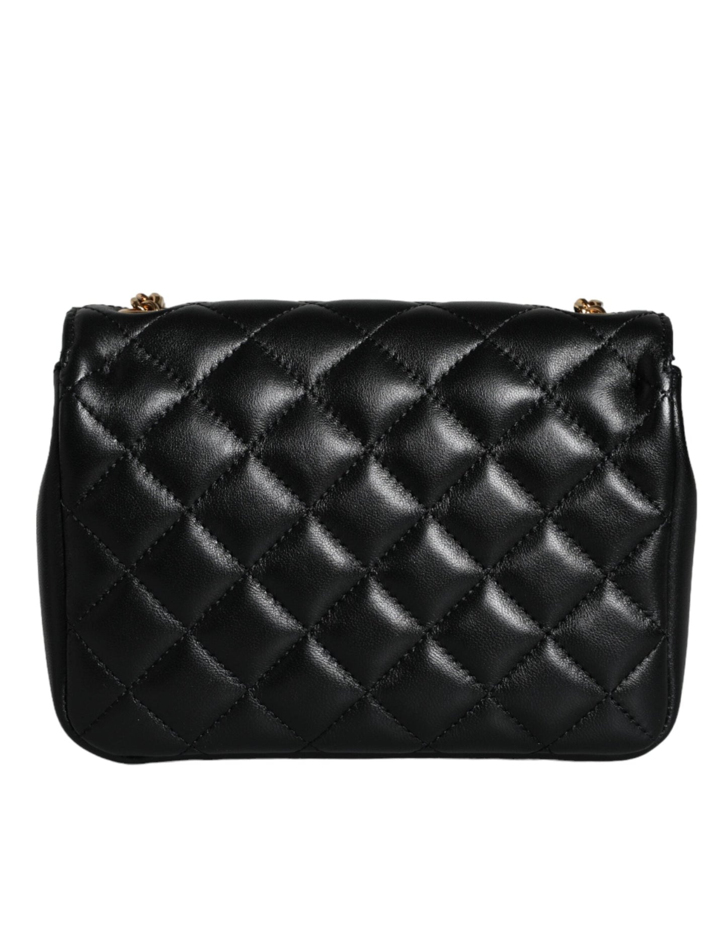 Versace Black Quilted Lambskin Leather Crossbody Shoulder Bag | Fashionsarah.com