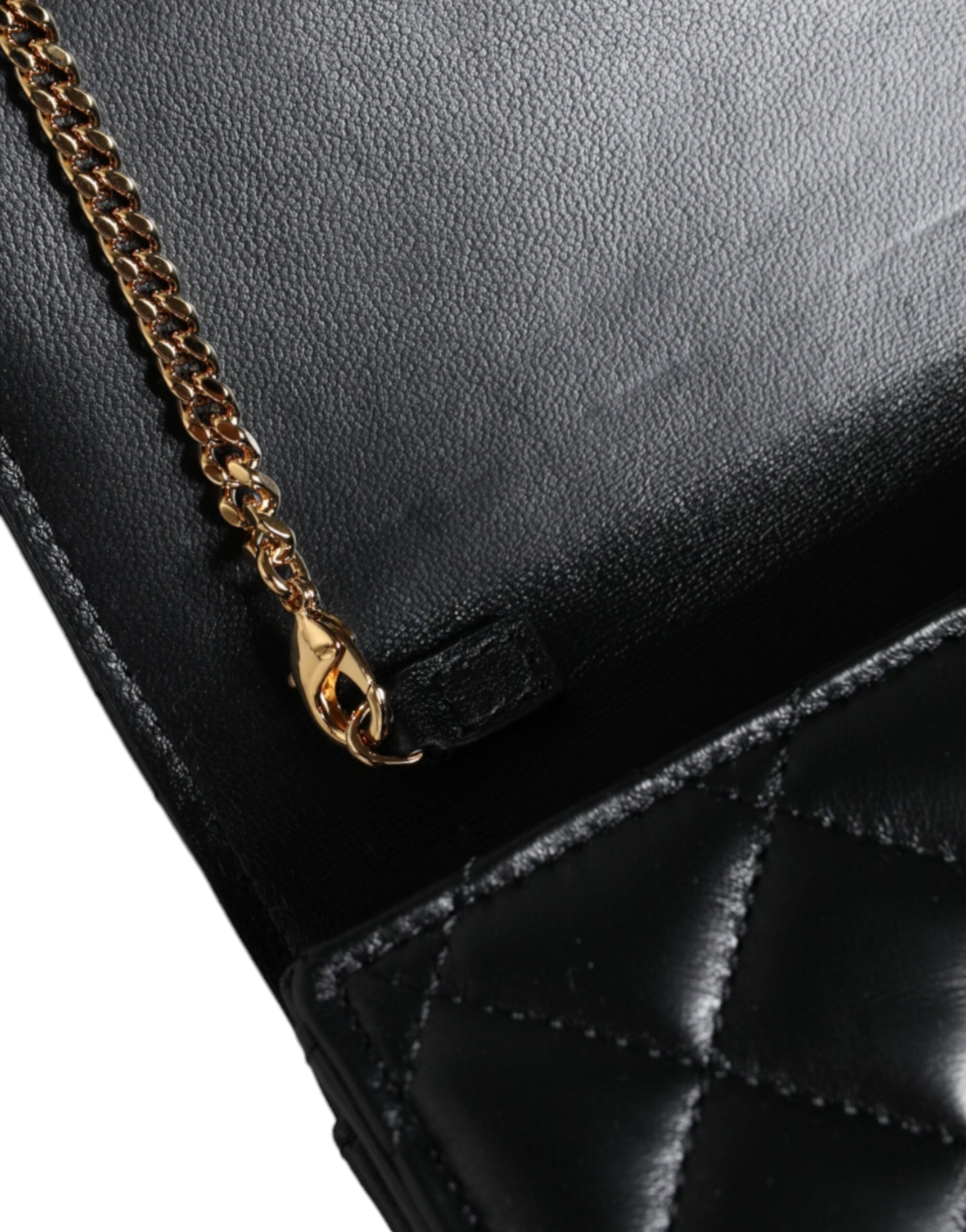 Fashionsarah.com Fashionsarah.com Versace Black Quilted Nappa Leather Crossbody Shoulder Bag