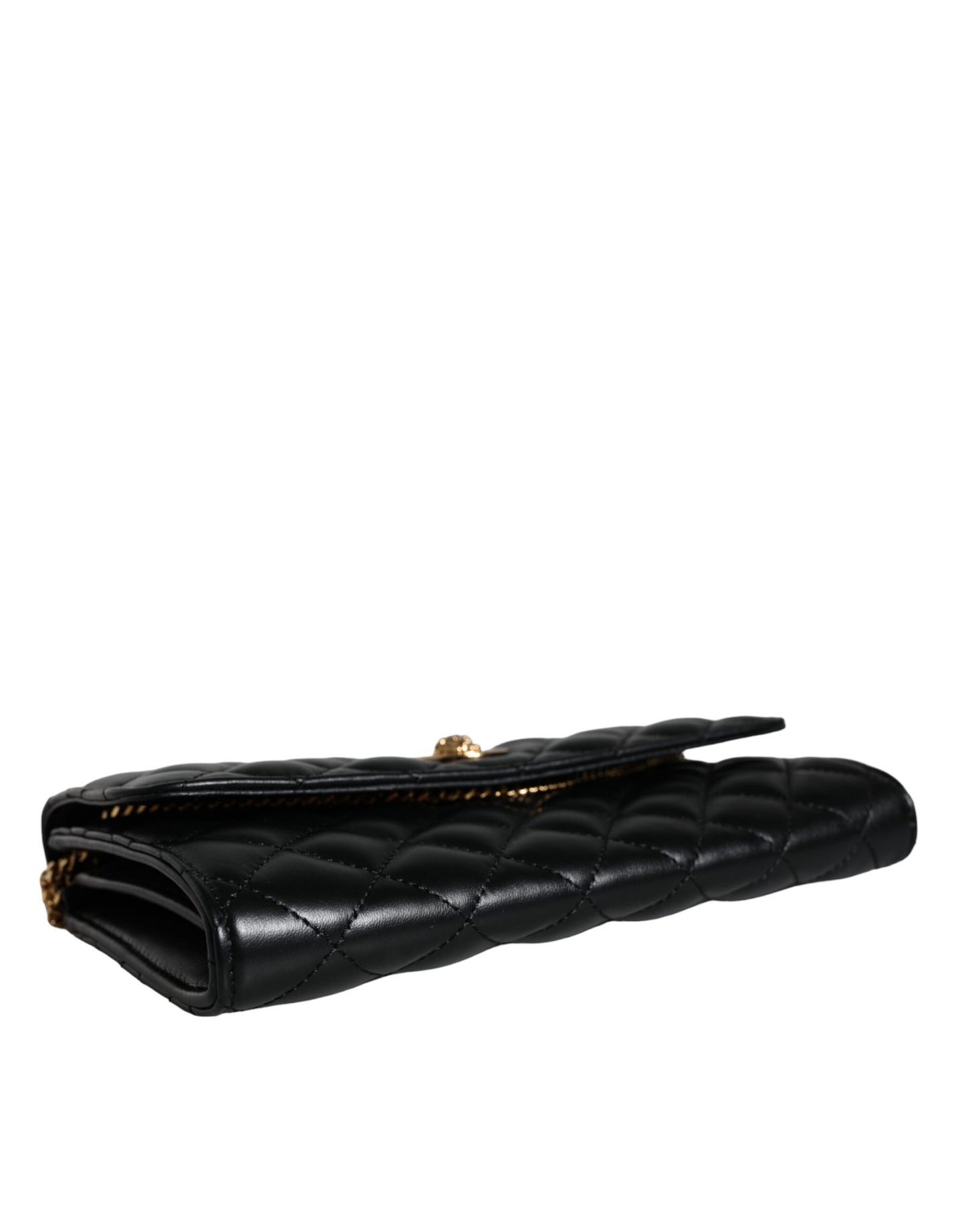 Fashionsarah.com Fashionsarah.com Versace Black Quilted Nappa Leather Crossbody Shoulder Bag