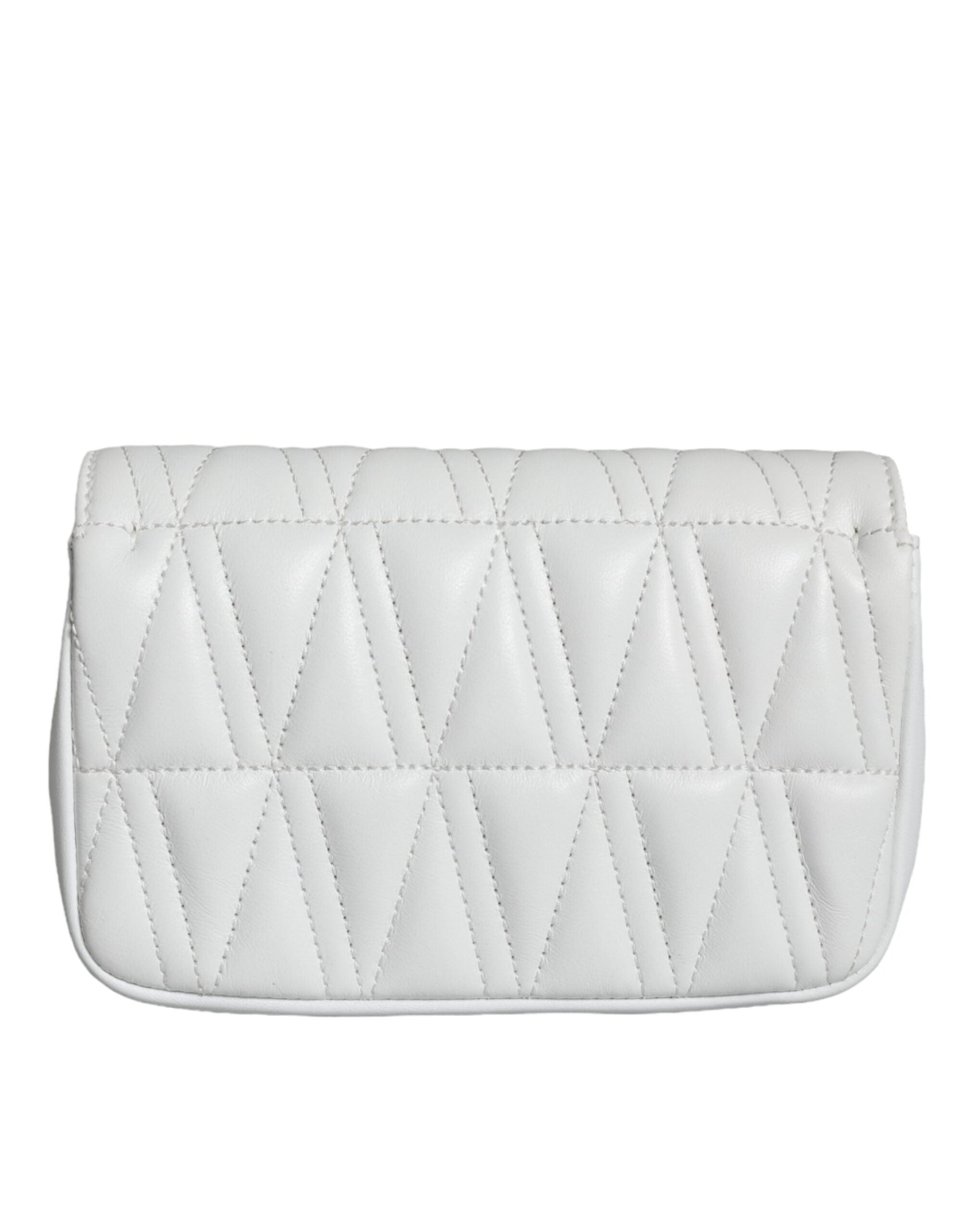 Fashionsarah.com Fashionsarah.com Versace White Quilted Nappa Leather Crossbody Shoulder Bag