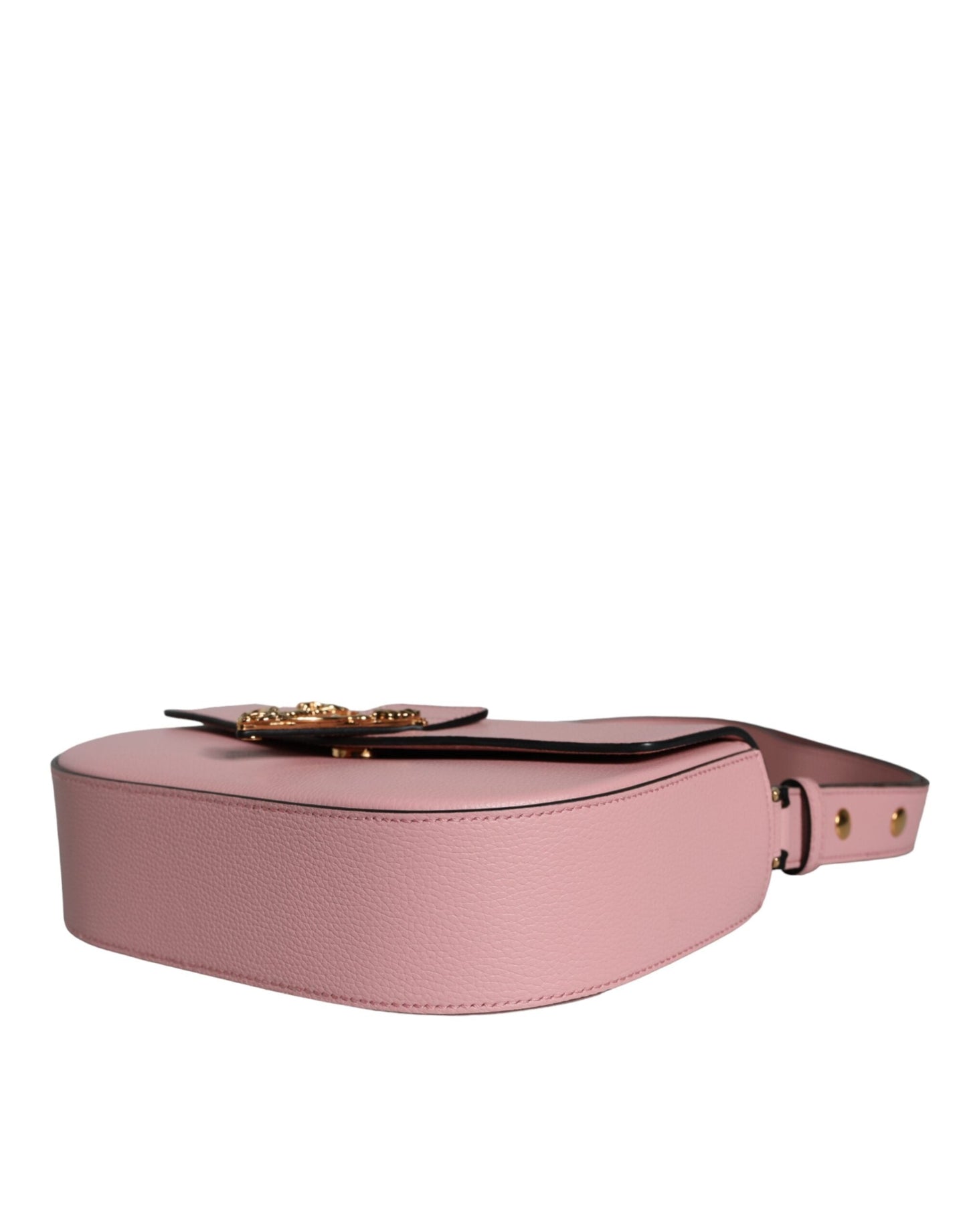 Versace Pink Grainy Calf Leather Logo Crossbody Shoulder Bag | Fashionsarah.com