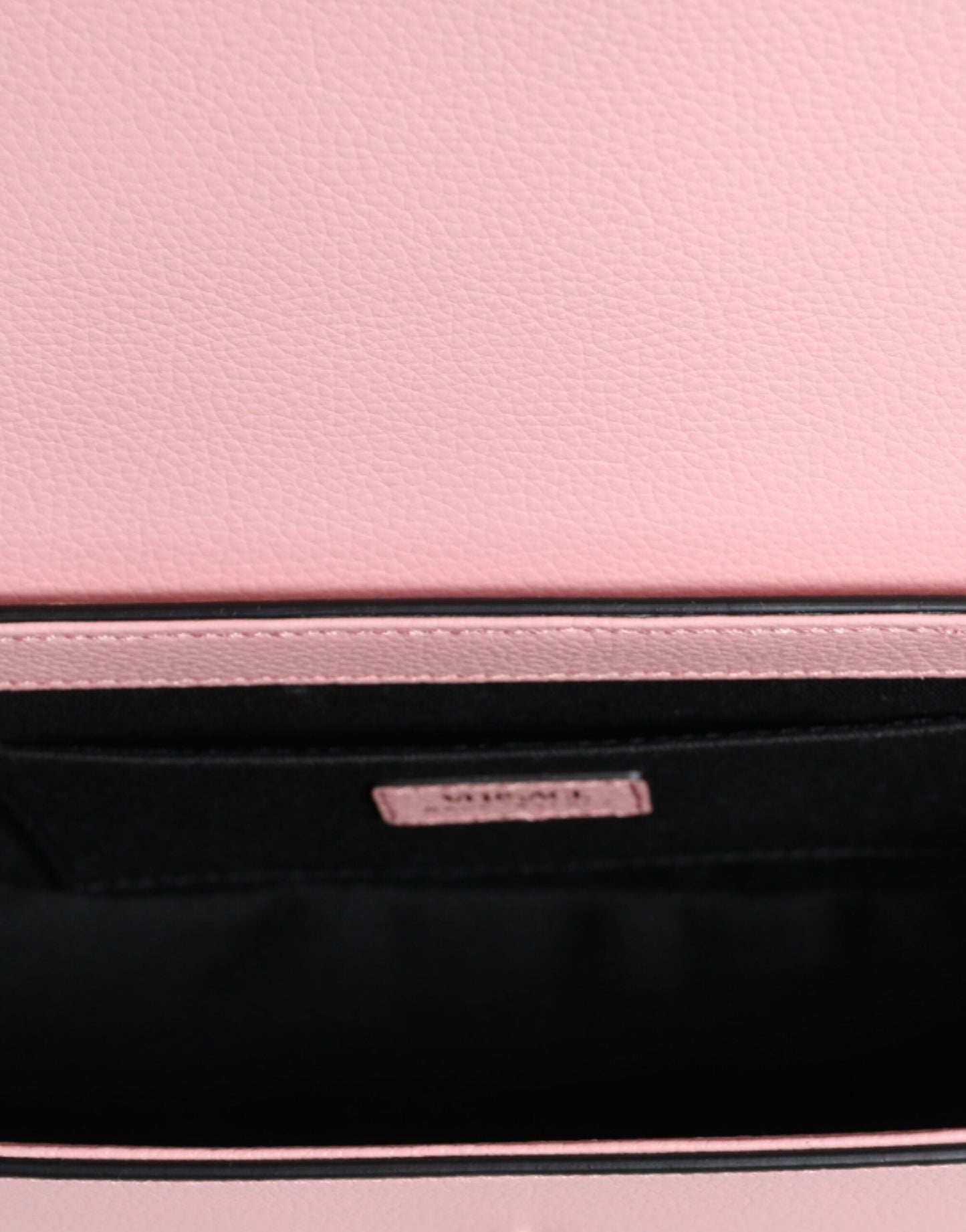 Versace Pink Grainy Calf Leather Logo Crossbody Shoulder Bag | Fashionsarah.com