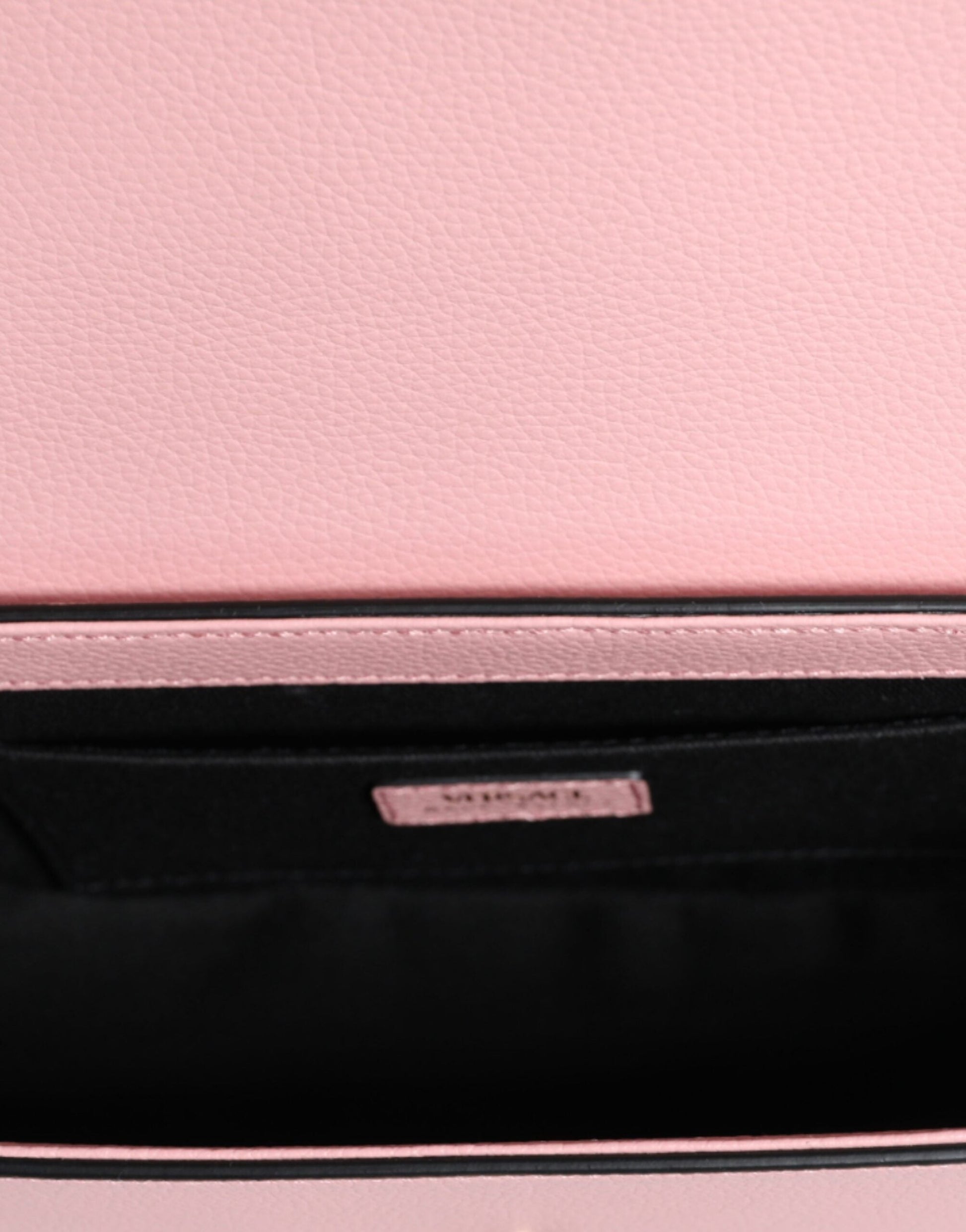 Versace Pink Grainy Calf Leather Logo Crossbody Shoulder Bag | Fashionsarah.com