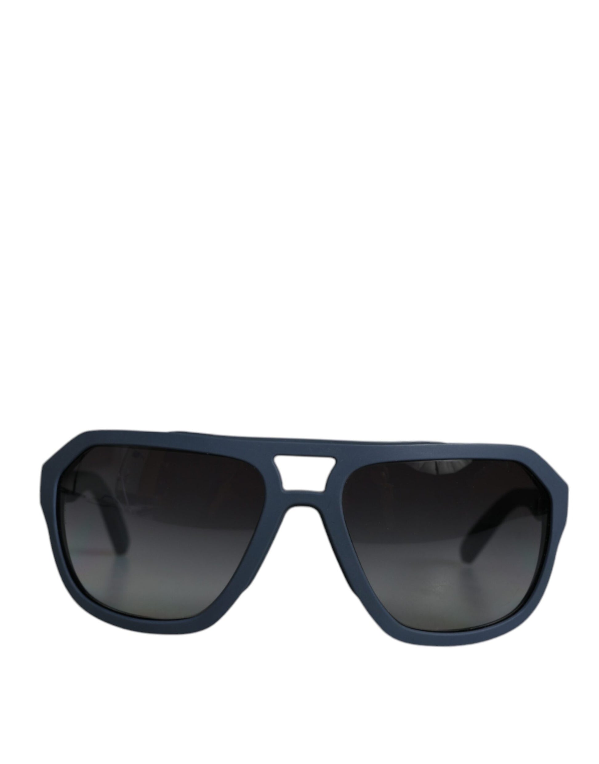 Fashionsarah.com Fashionsarah.com Dolce & Gabbana Blue Metal Frame Rubber Skin Polarized Mirror Lens Sunglasses