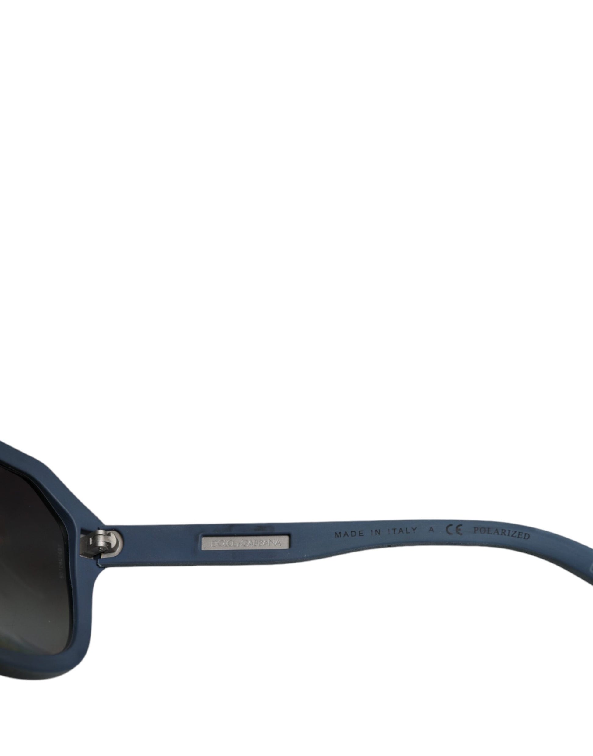 Fashionsarah.com Fashionsarah.com Dolce & Gabbana Blue Metal Frame Rubber Skin Polarized Mirror Lens Sunglasses