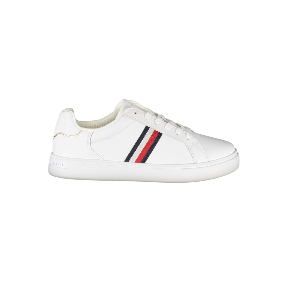 Tommy Hilfiger White Leather Women Sneaker | Fashionsarah.com