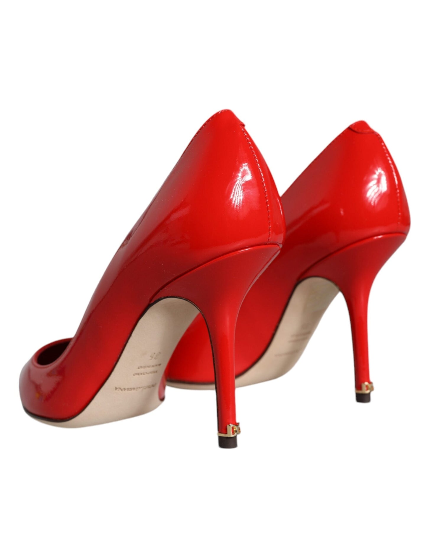 Dolce & Gabbana Red Patent Leather Bellucci Heel Pumps Shoes | Fashionsarah.com