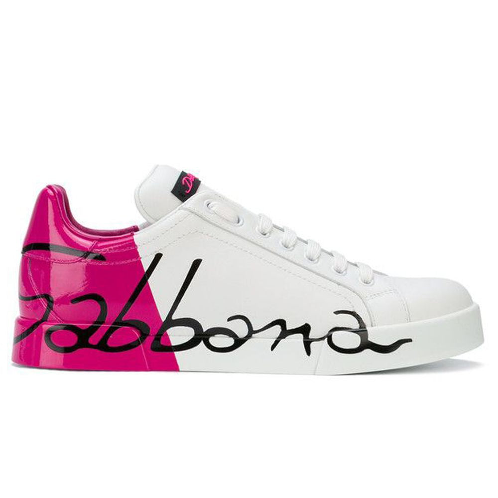 Dolce & Gabbana Fuchsia Leather Di Calfskin Sneaker | Fashionsarah.com