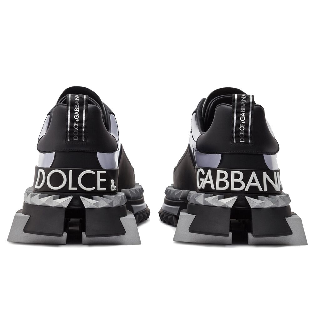 Fashionsarah.com Fashionsarah.com Dolce & Gabbana Black Leather Di Calfskin Sneaker