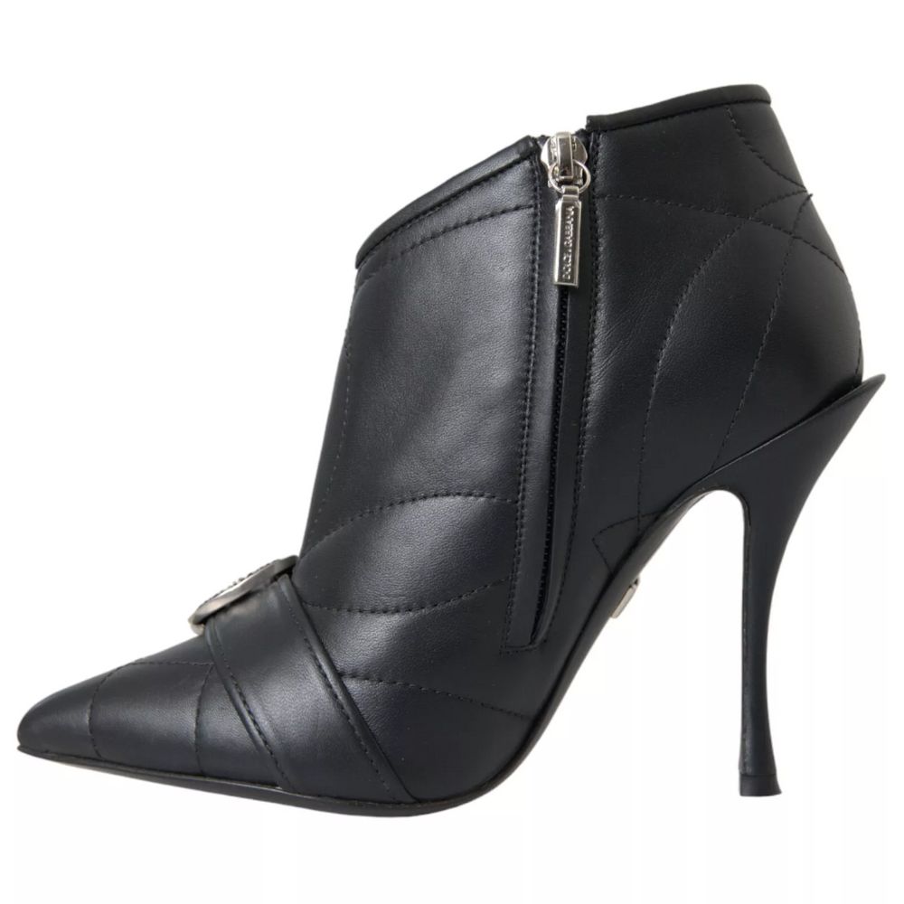 Fashionsarah.com Fashionsarah.com Dolce & Gabbana Black Leather Di Lambskin Boot