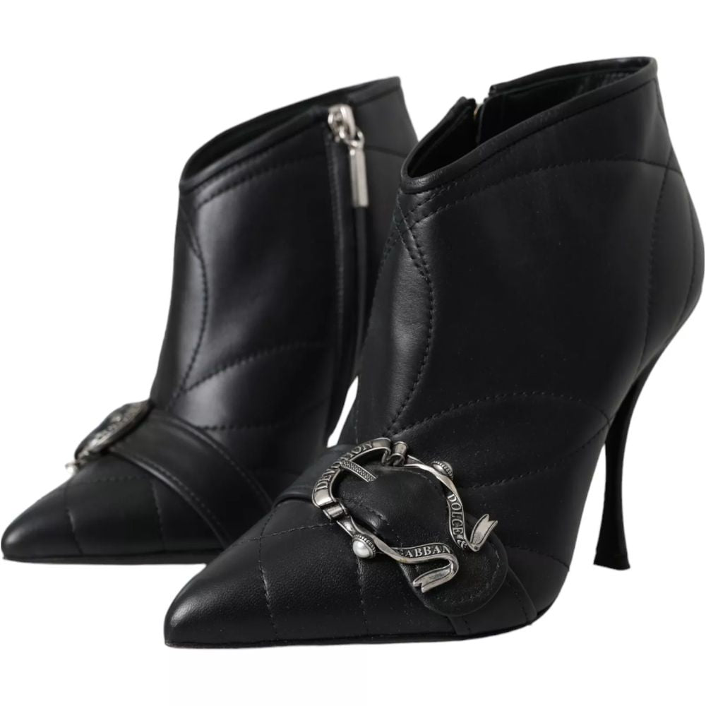 Fashionsarah.com Fashionsarah.com Dolce & Gabbana Black Leather Di Lambskin Boot