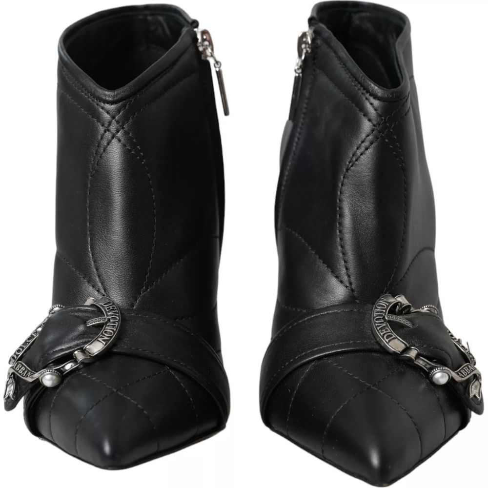 Fashionsarah.com Fashionsarah.com Dolce & Gabbana Black Leather Di Lambskin Boot