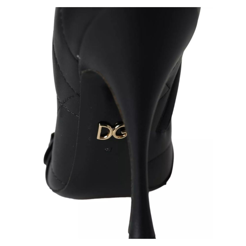 Fashionsarah.com Fashionsarah.com Dolce & Gabbana Black Leather Di Lambskin Boot