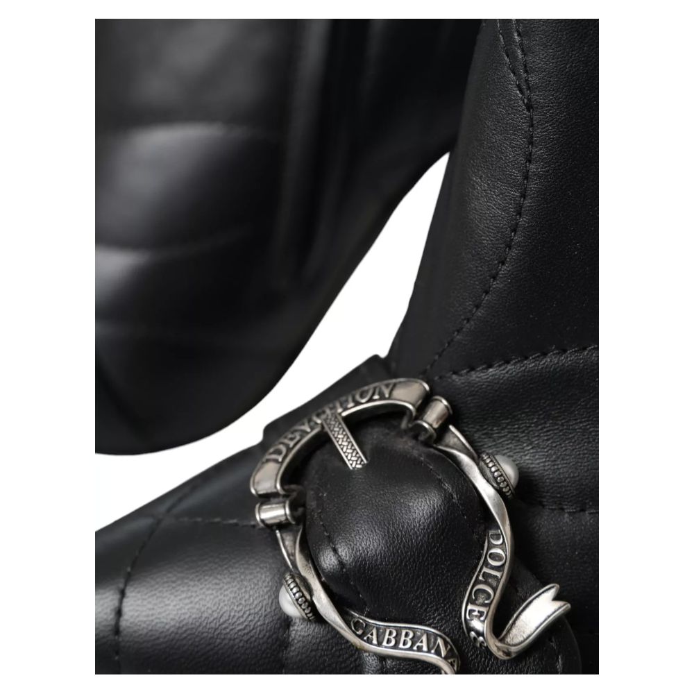 Fashionsarah.com Fashionsarah.com Dolce & Gabbana Black Leather Di Lambskin Boot